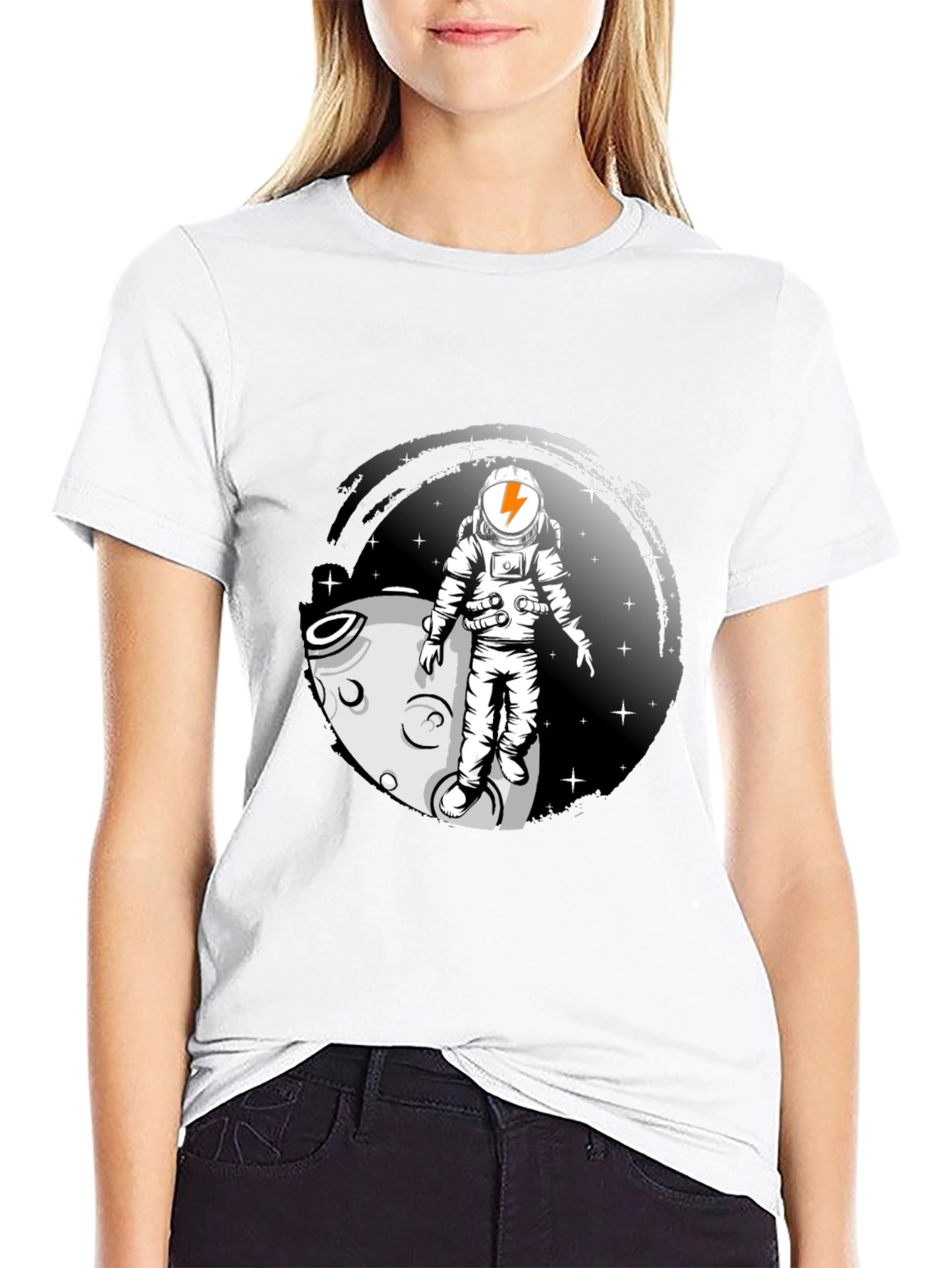 Astronaut Moon Landing Graphic T-Shirt