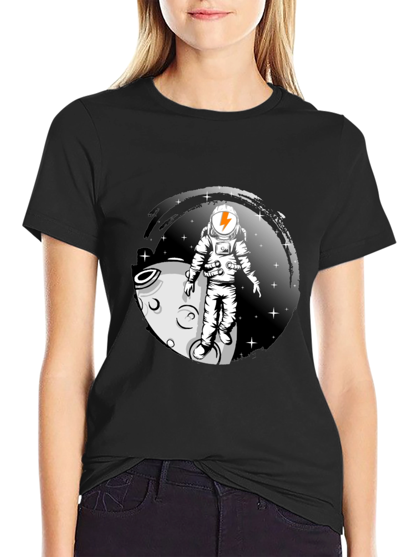 Astronaut Moon Landing Graphic T-Shirt