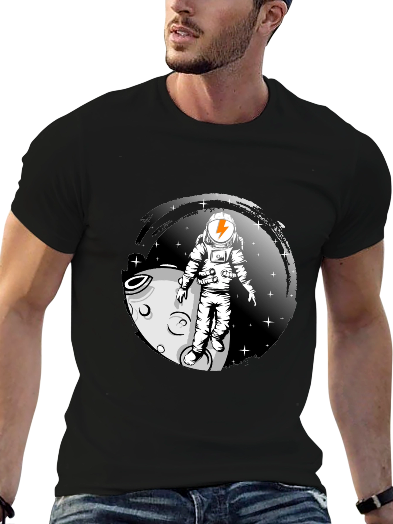 Astronaut Moon Landing Graphic T-Shirt