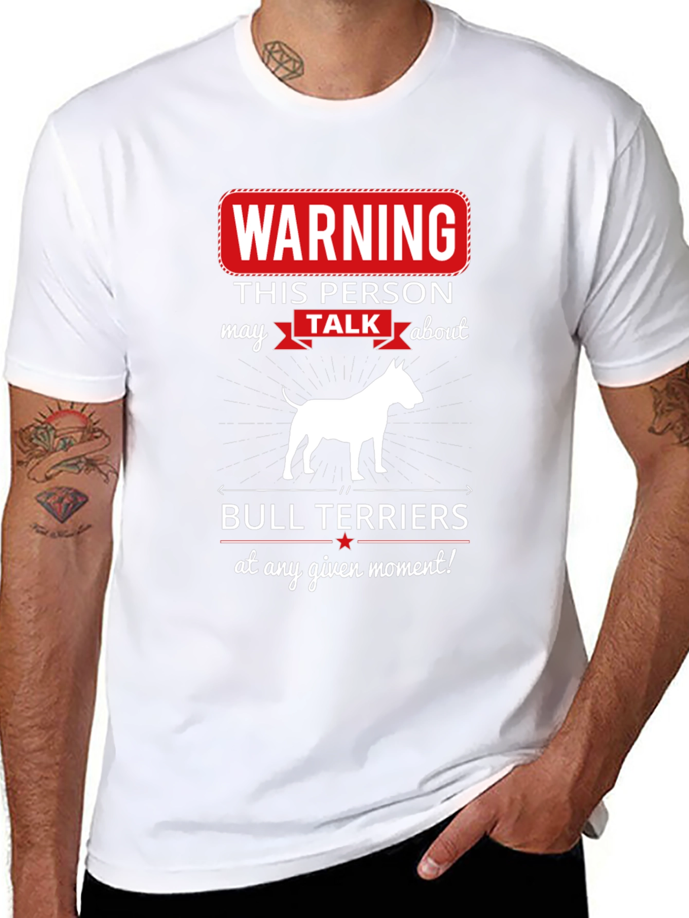 Bull Terrier Fan T-Shirt - Warning Graphic Tee
