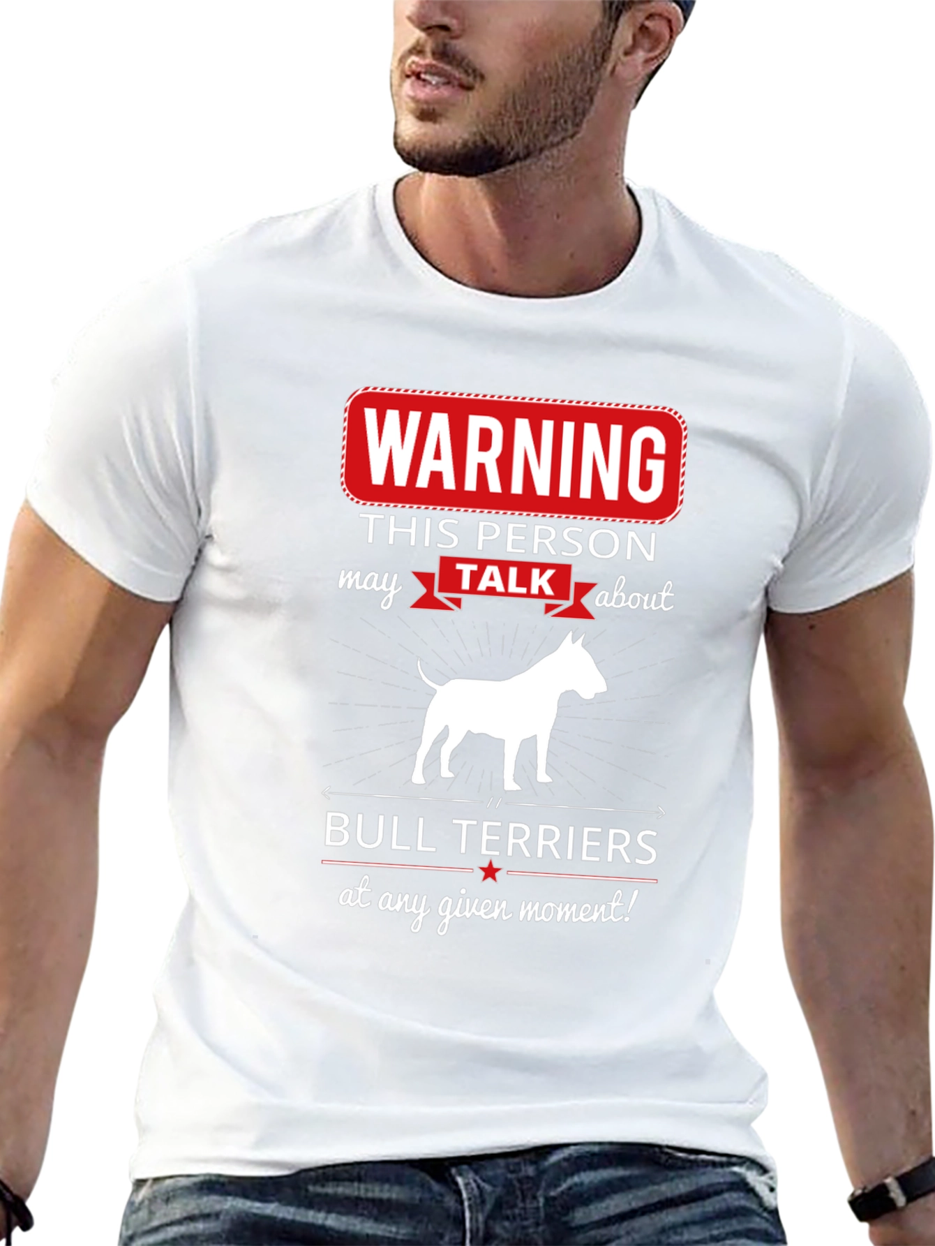 Bull Terrier Fan T-Shirt - Warning Graphic Tee