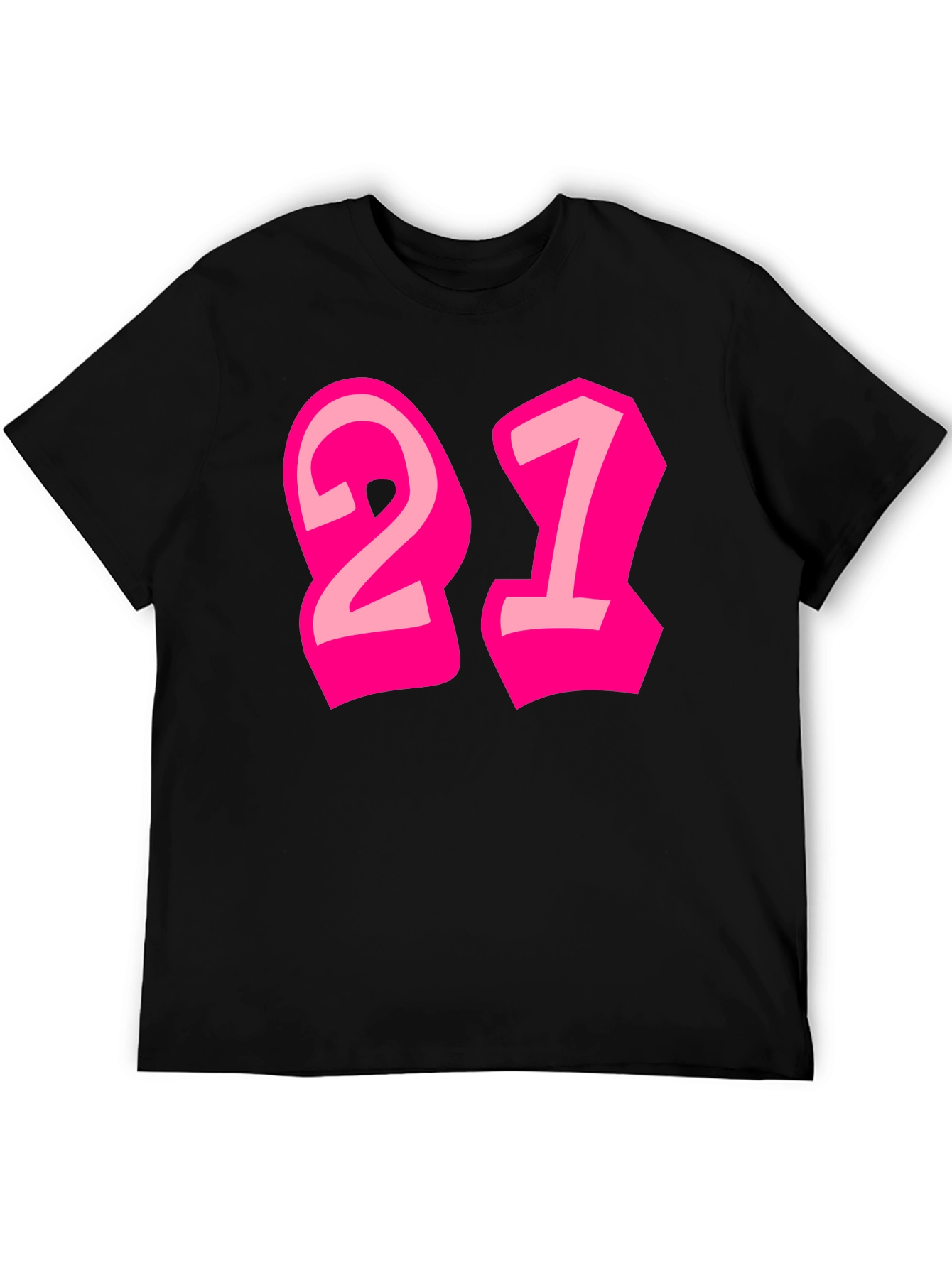 Bold 21 Graphic Tee - Black Cotton Blend