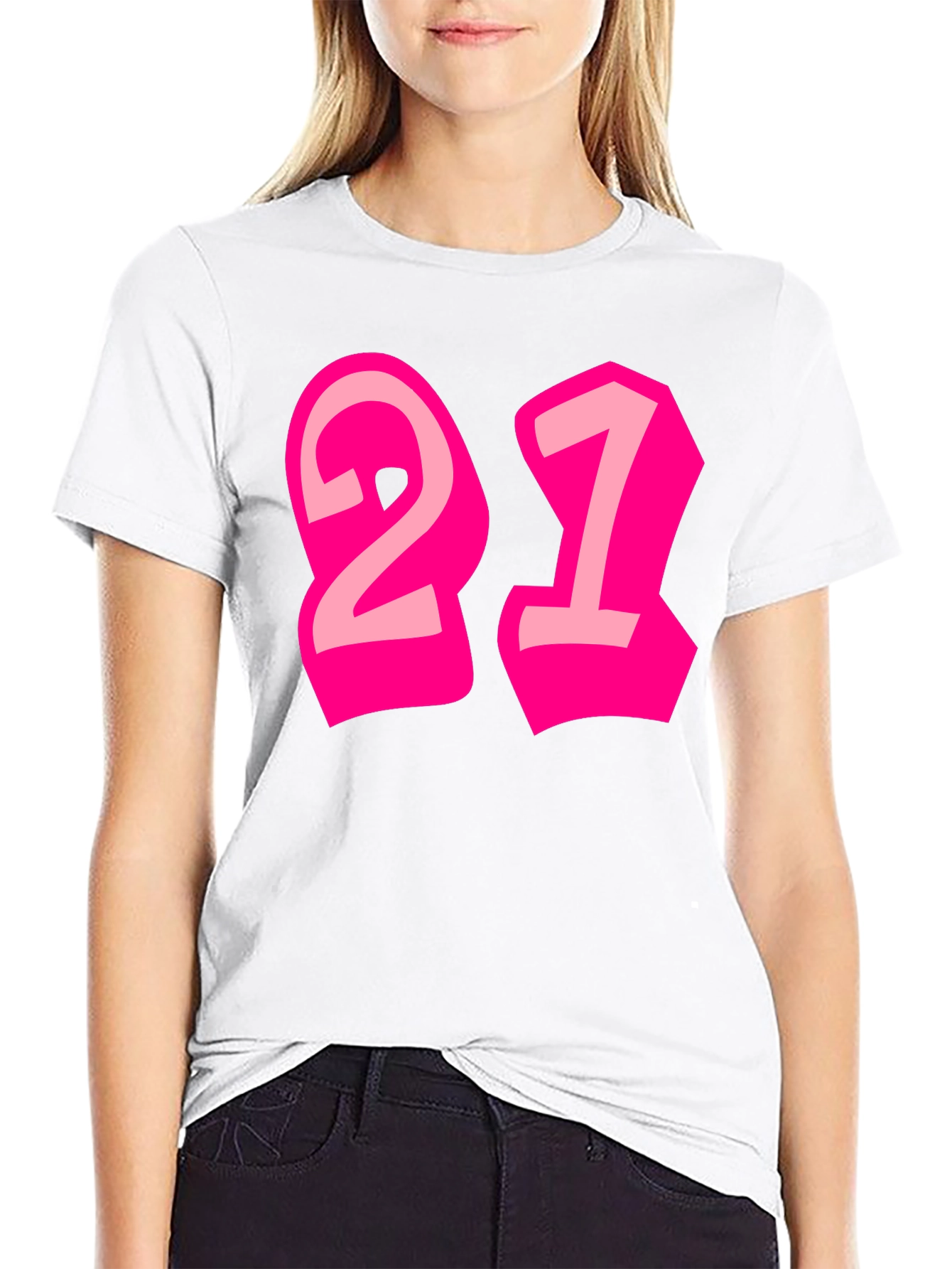 Bold 21 Graphic Tee - Black Cotton Blend