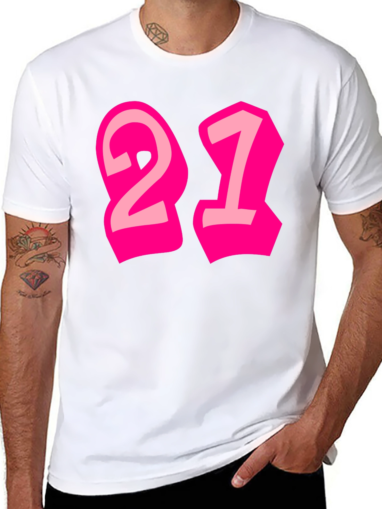 Bold 21 Graphic Tee - Black Cotton Blend