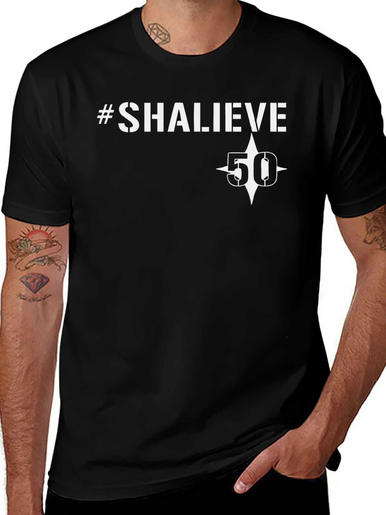 SHALIEVE 50th Birthday Black T-Shirt