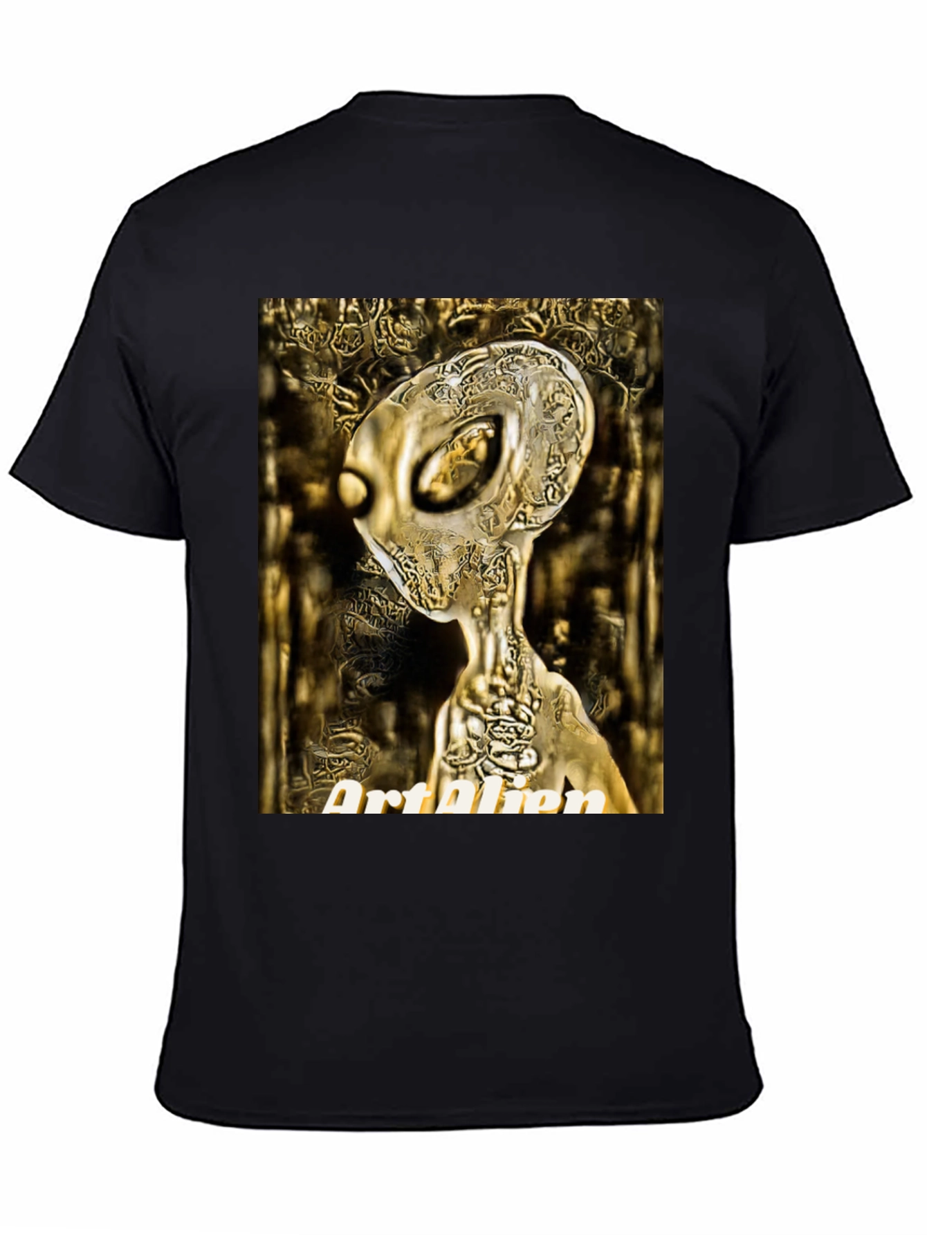 Art Alien Black T-Shirt - Unique Graphic Tee