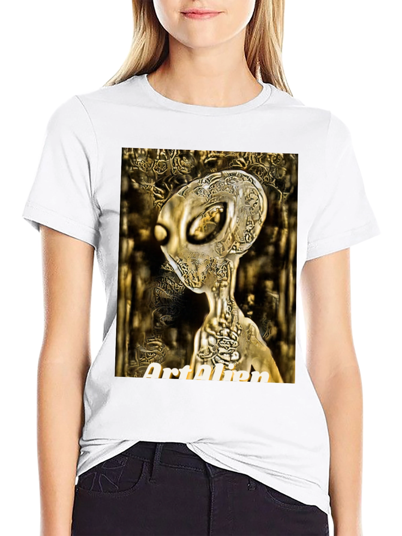 Art Alien Black T-Shirt - Unique Graphic Tee