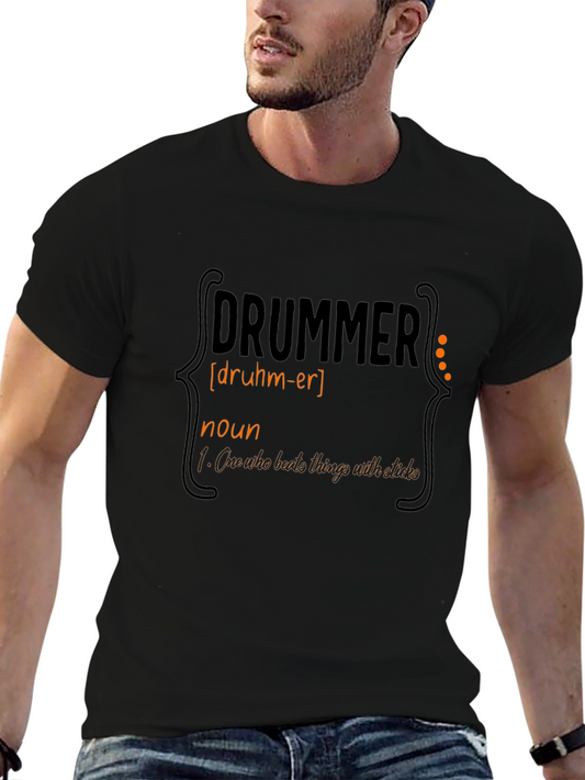 Drummer Definition Graphic Tee - Black