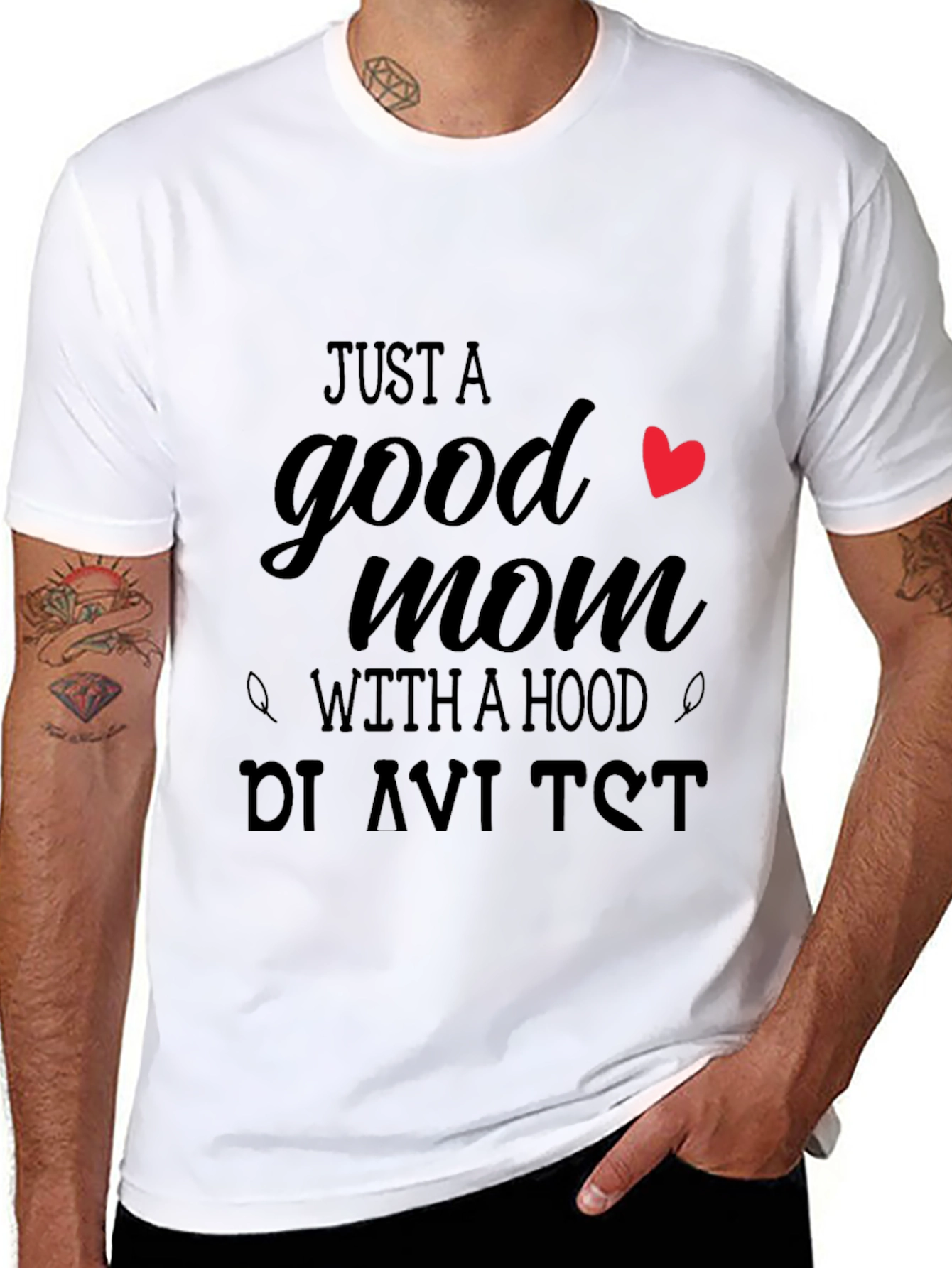 Good Mom With a Hood Black T-Shirt