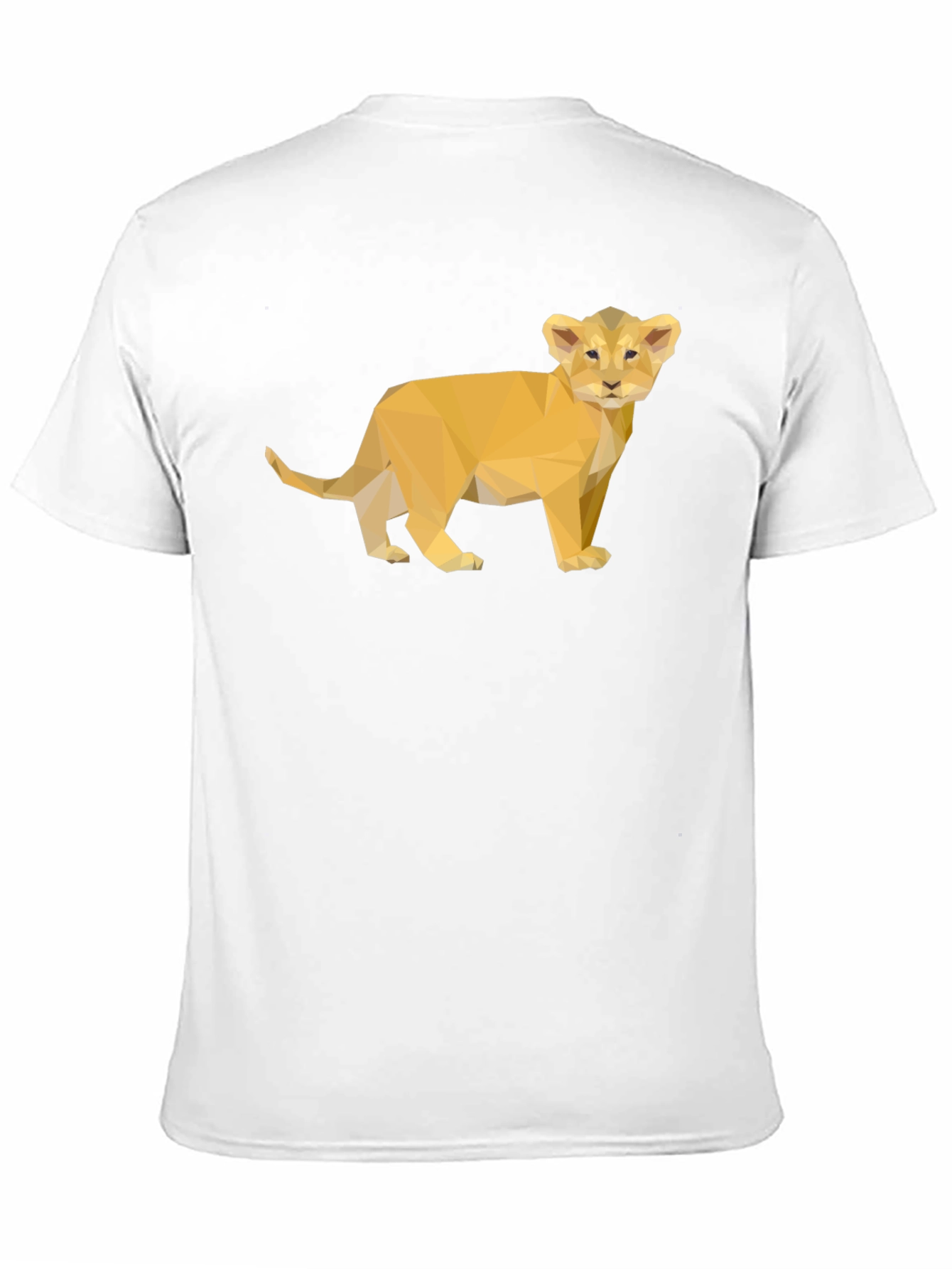 Geometric Lion Cub Black T-Shirt