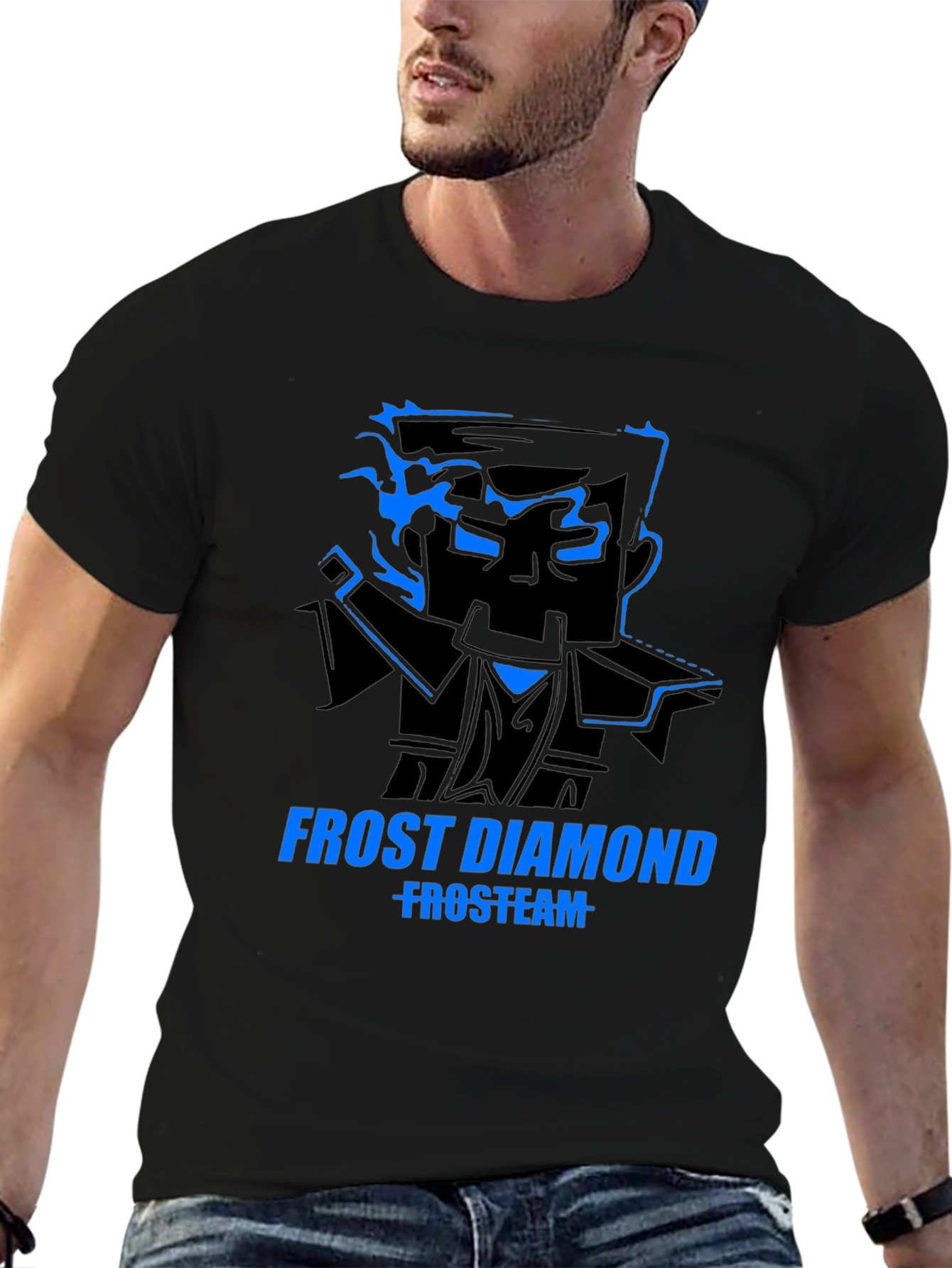 Frost Diamond Graphic T-Shirt - Black