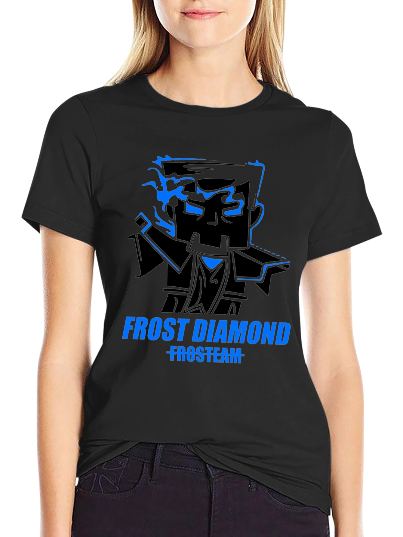 Frost Diamond Graphic T-Shirt - Black