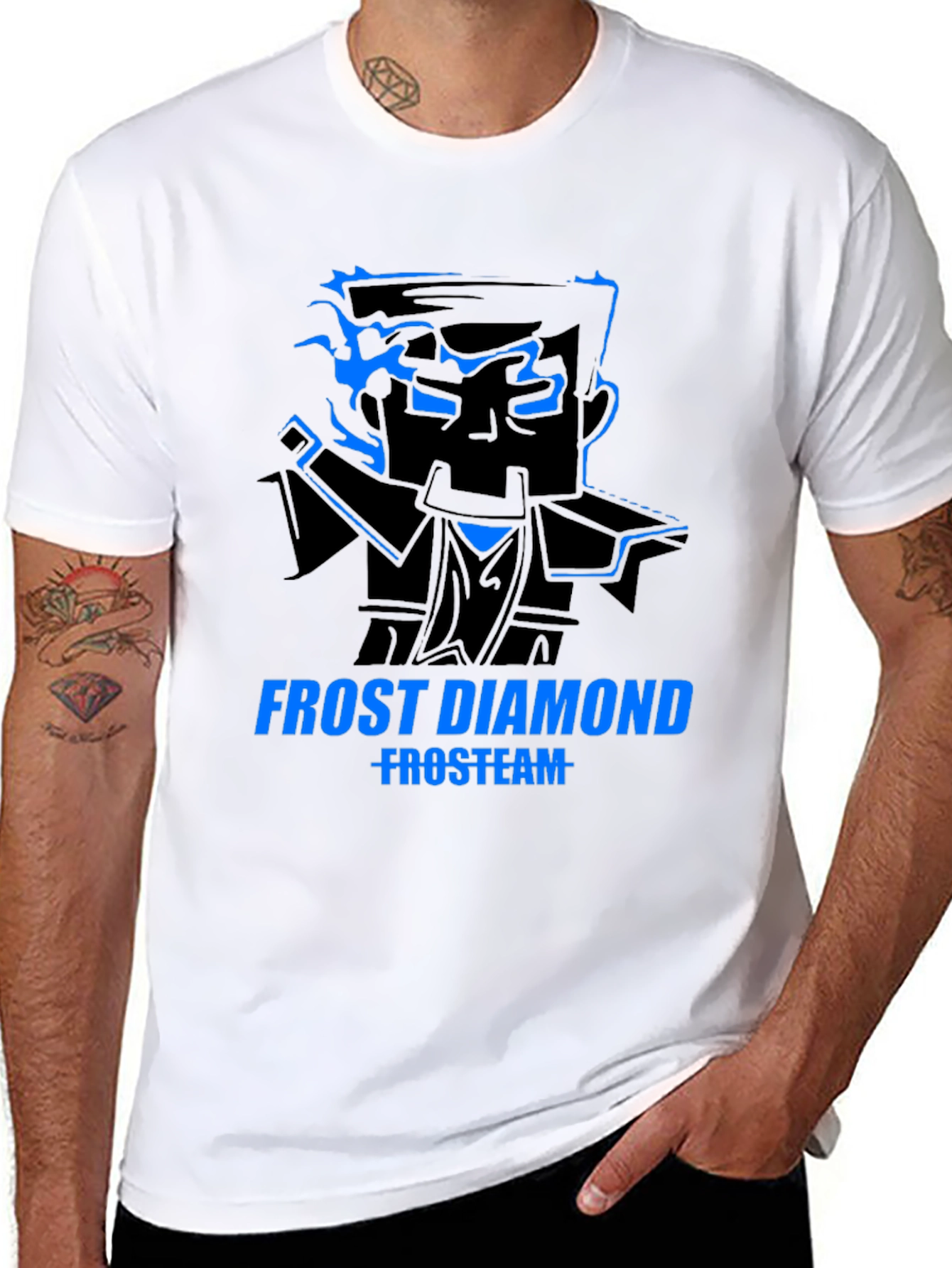 Frost Diamond Graphic T-Shirt - Black