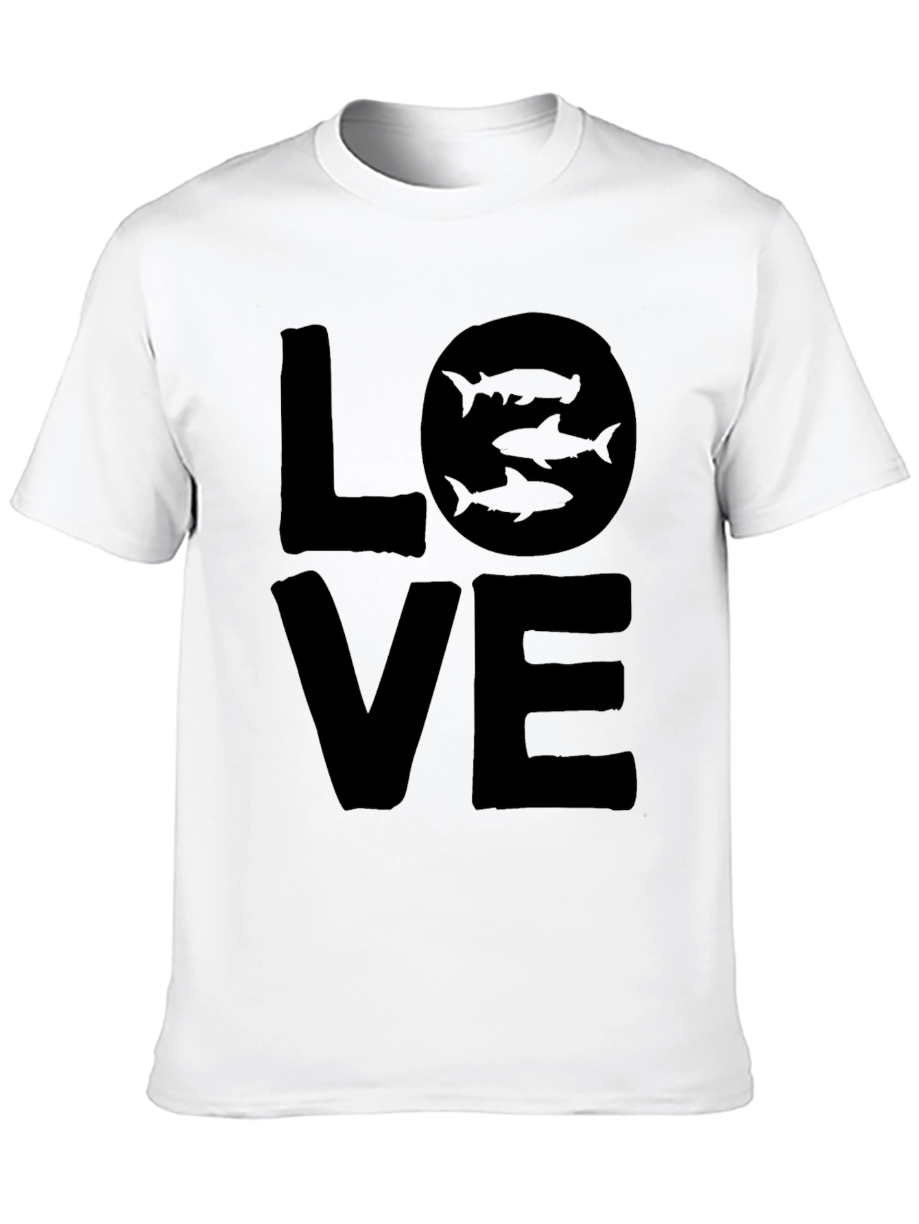Love Sharks Black T-Shirt