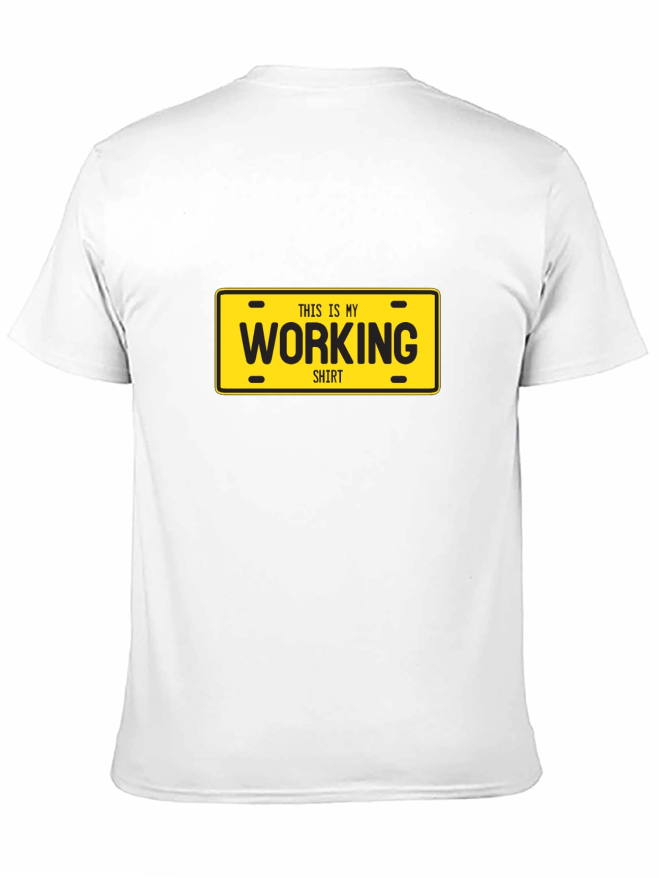 This Is My Working Shirt License Plate Tee