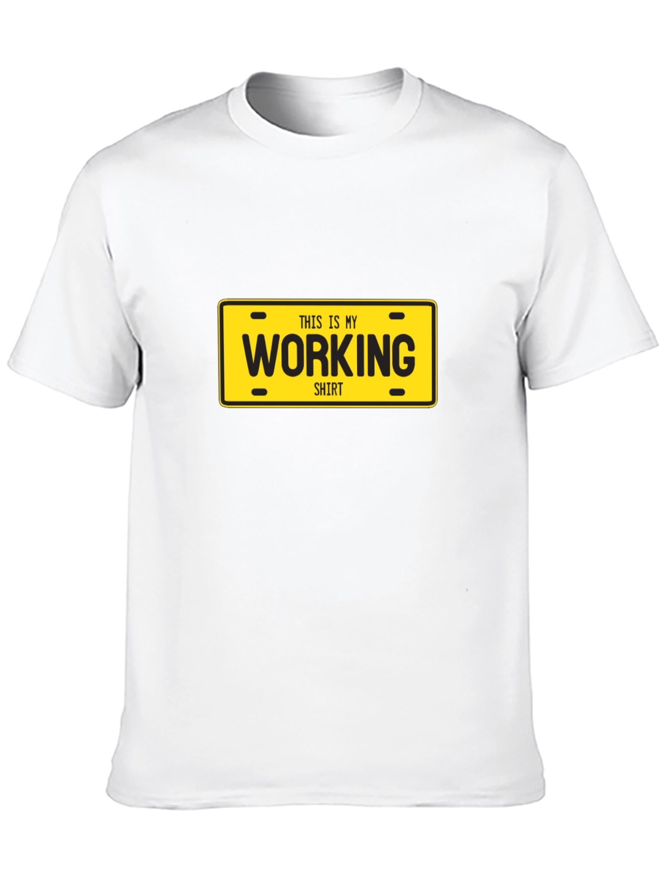 This Is My Working Shirt License Plate Tee