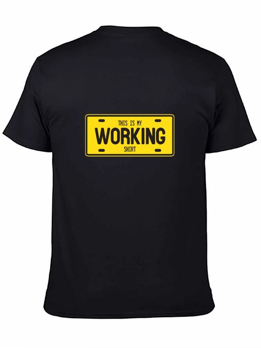 This Is My Working Shirt License Plate Tee
