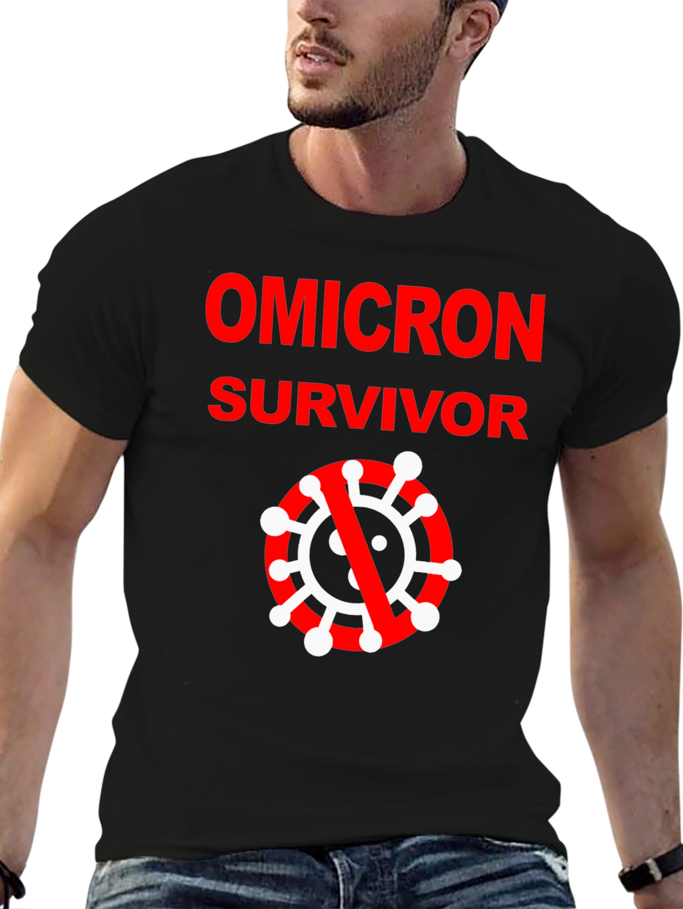 Omicron Survivor Black T-Shirt