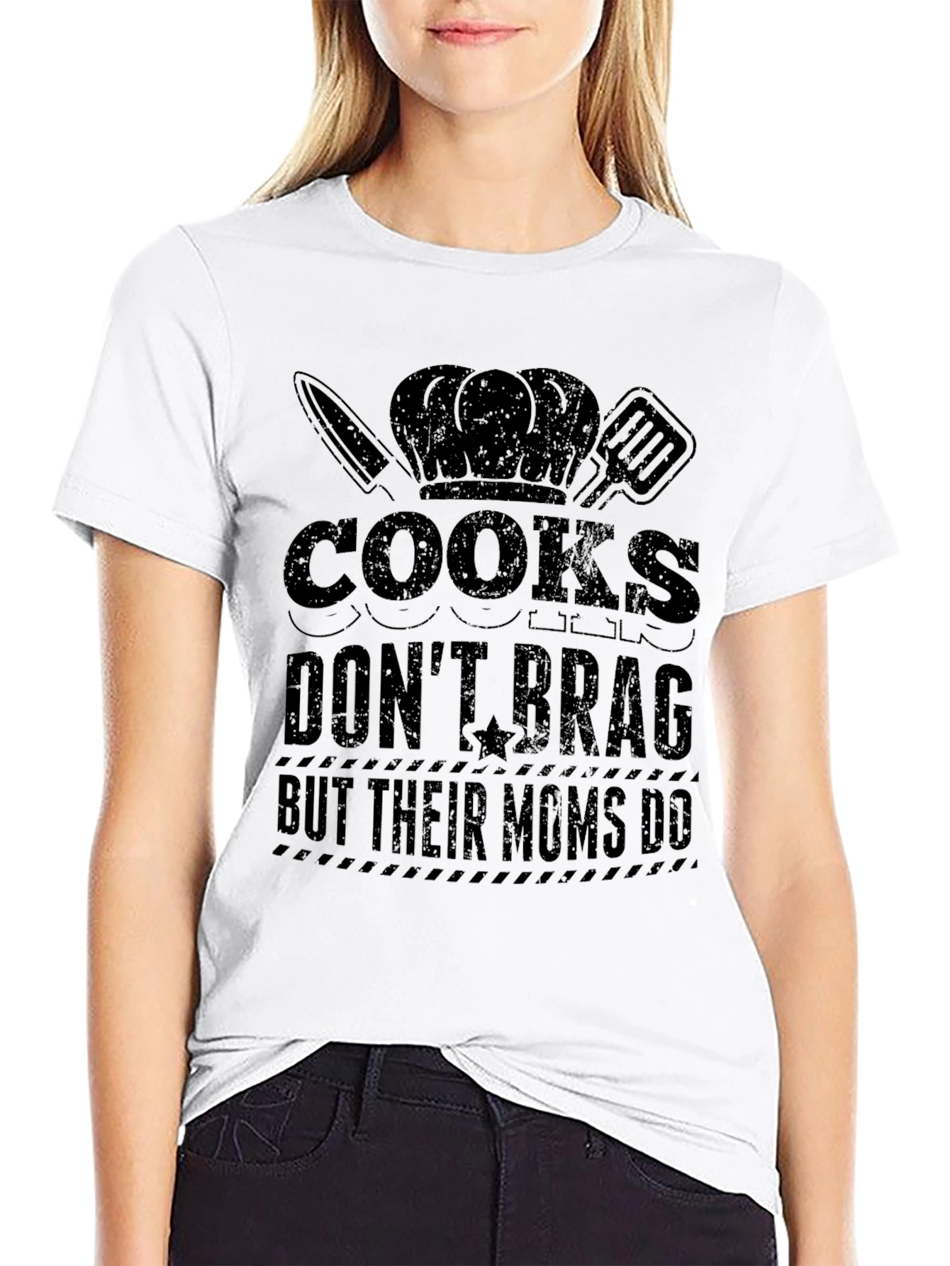 Cooks Dont Brag Funny Graphic T-Shirt