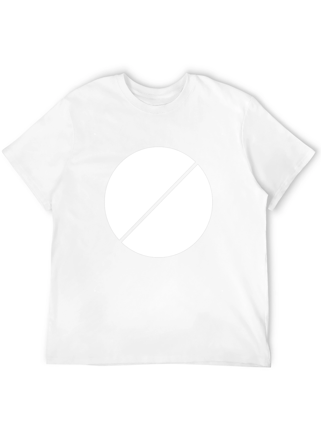 Graphic Tee: Circle with Diagonal Line - Black
