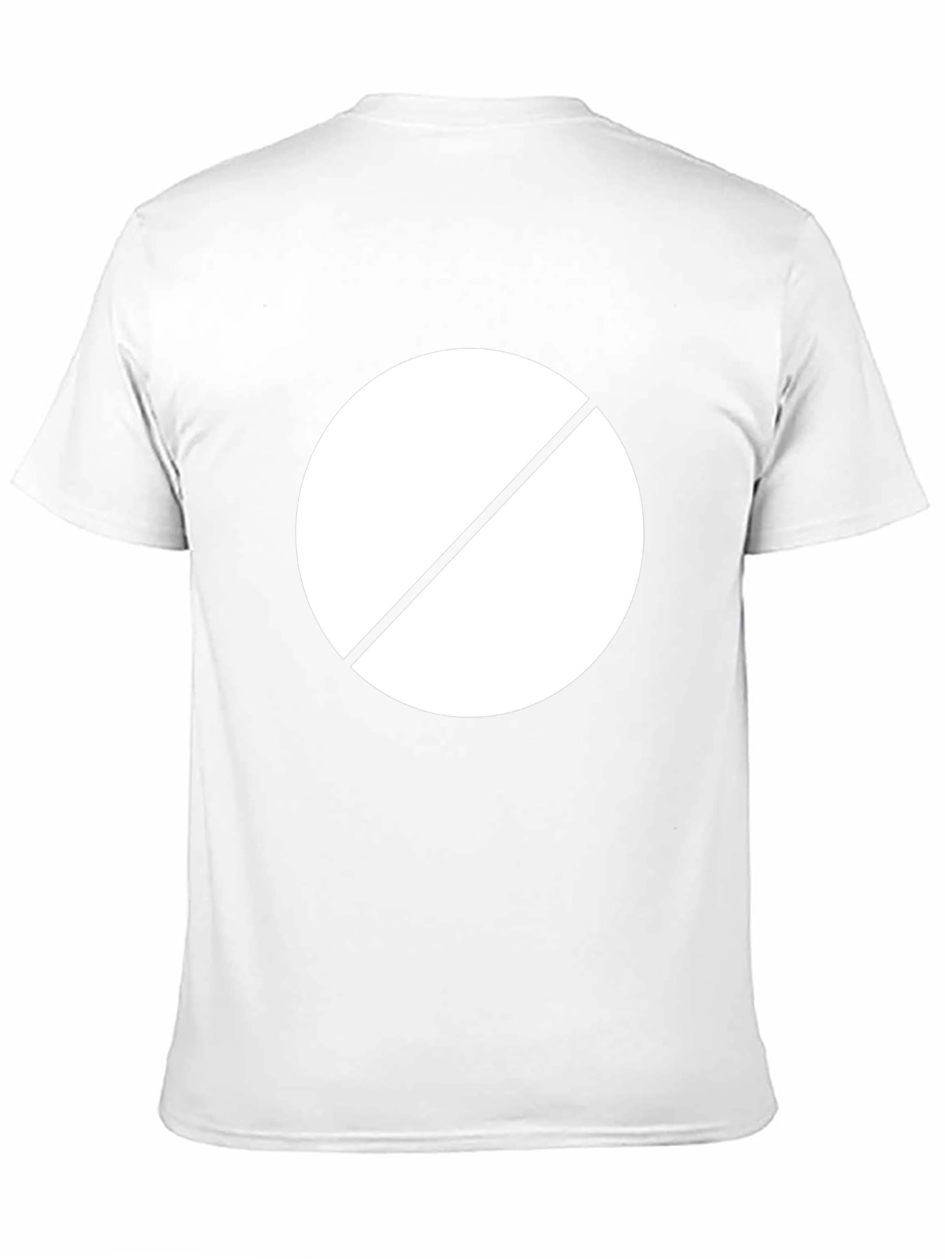 Graphic Tee: Circle with Diagonal Line - Black