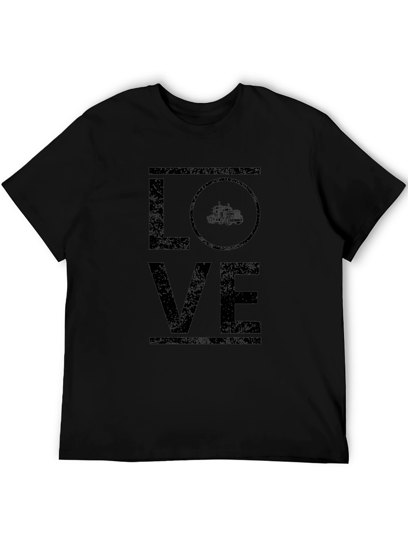 LOVE Trucker T-Shirt - Distressed Graphic Tee