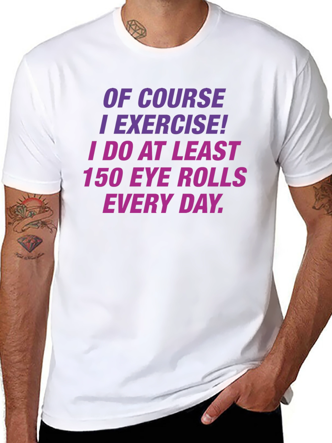 Funny Exercise Eye Rolls T-Shirt