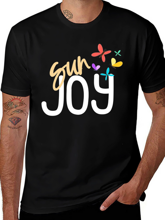 Sun Joy Graphic Tee - Black Short Sleeve Comfort Fit