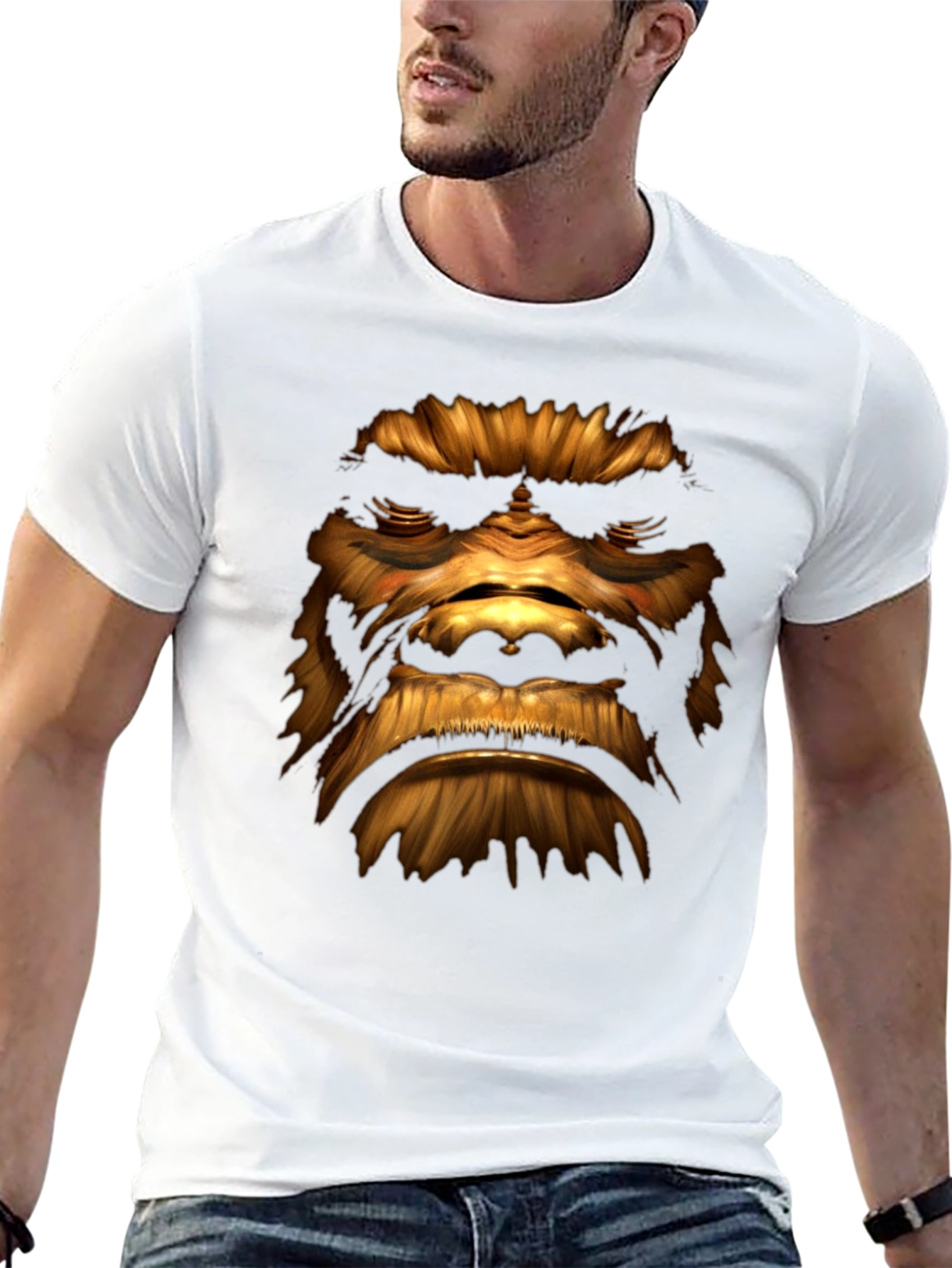 Wookie Face Graphic Tee - Star Wars Fan T-Shirt