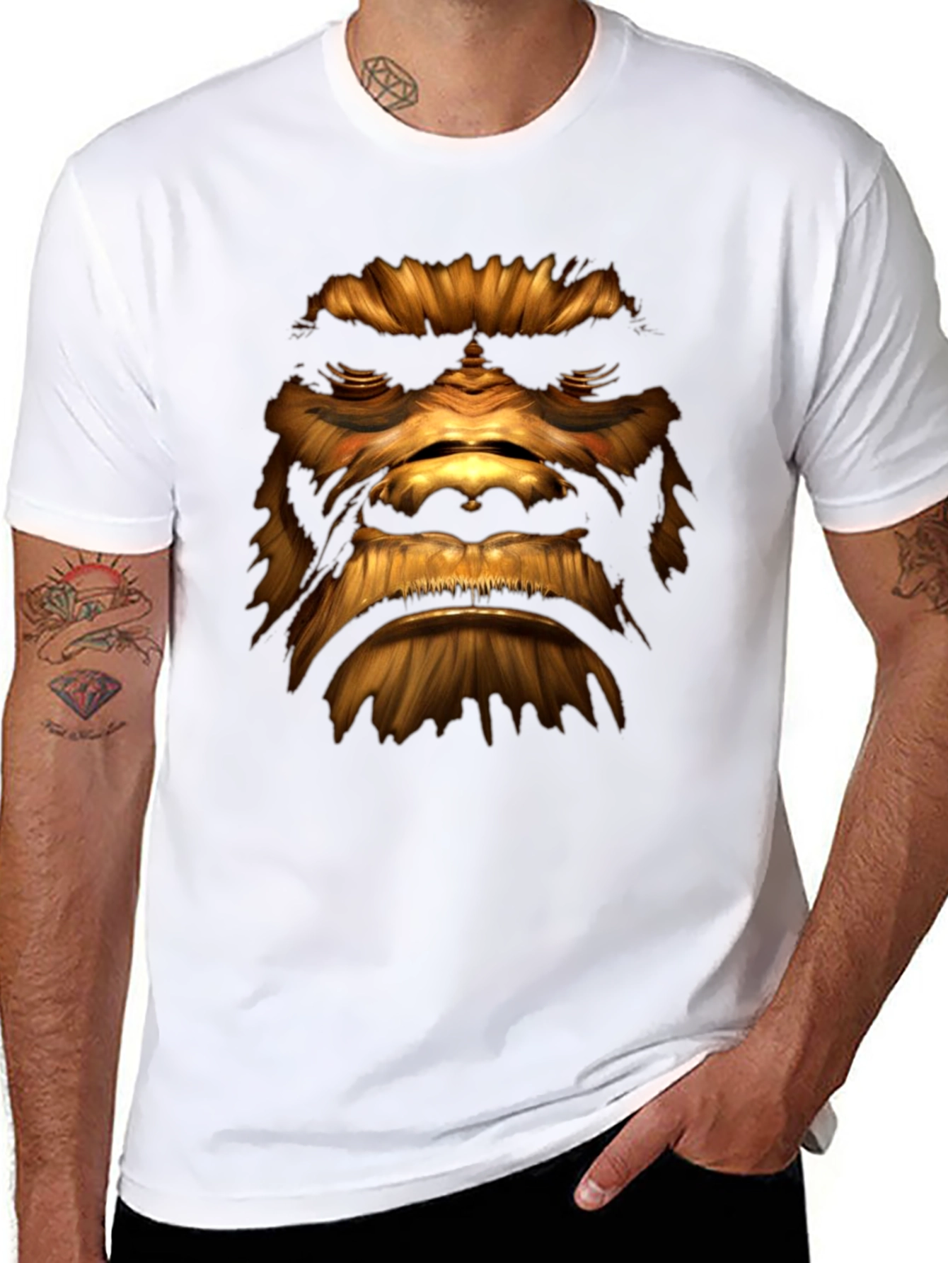 Wookie Face Graphic Tee - Star Wars Fan T-Shirt