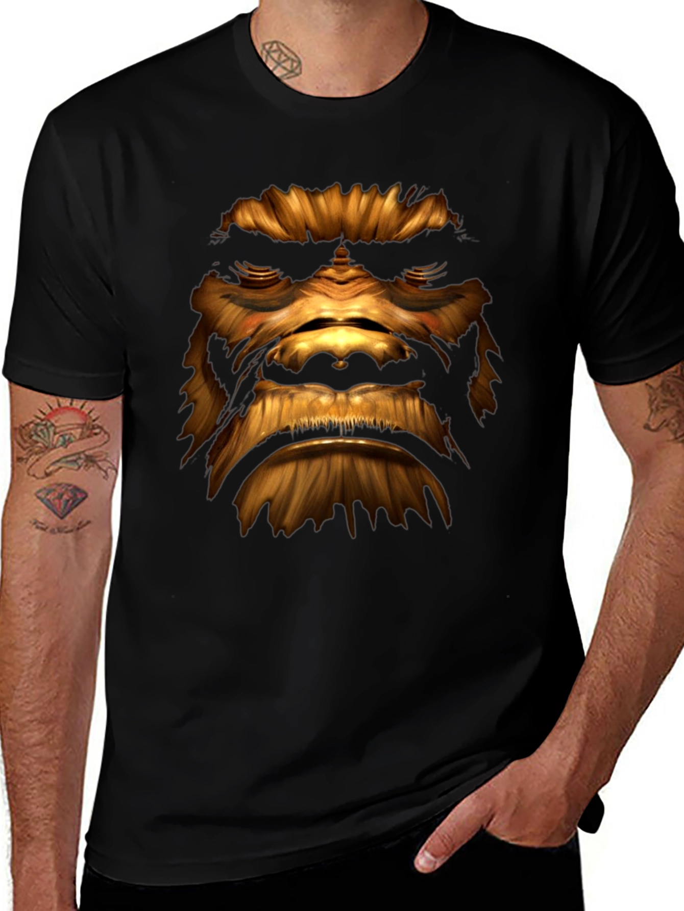 Wookie Face Graphic Tee - Star Wars Fan T-Shirt