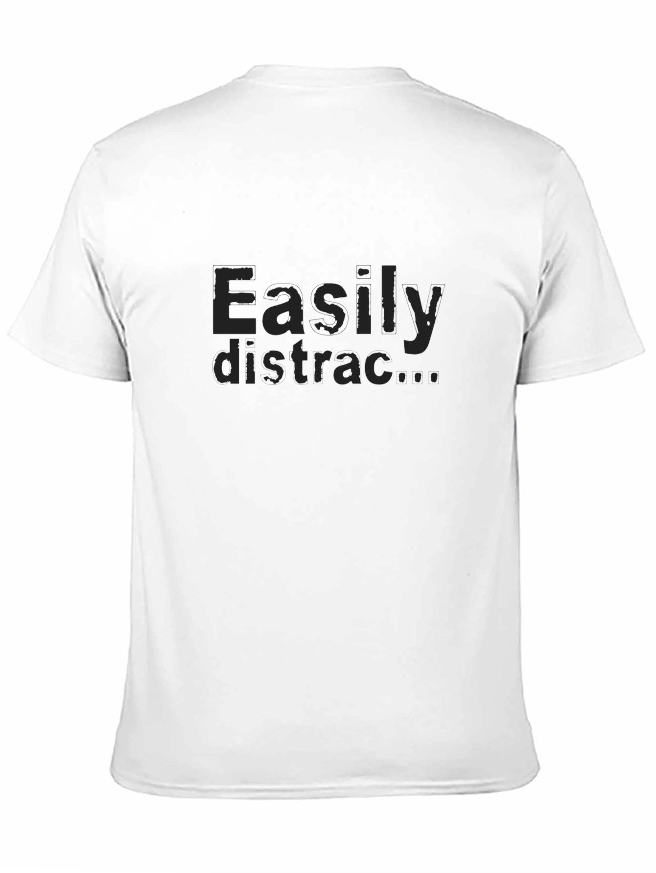 Easily Distracted Graphic Tee - Black Cotton T-Shirt