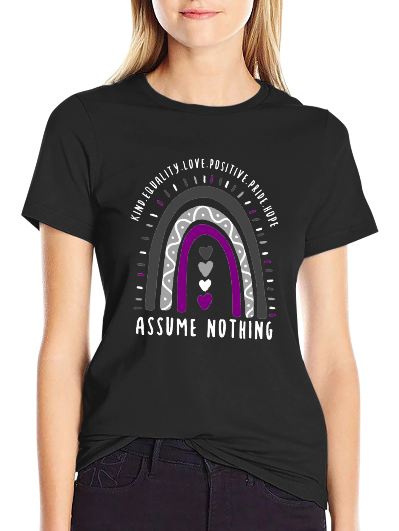 Ace Pride Rainbow T-Shirt - Assume Nothing