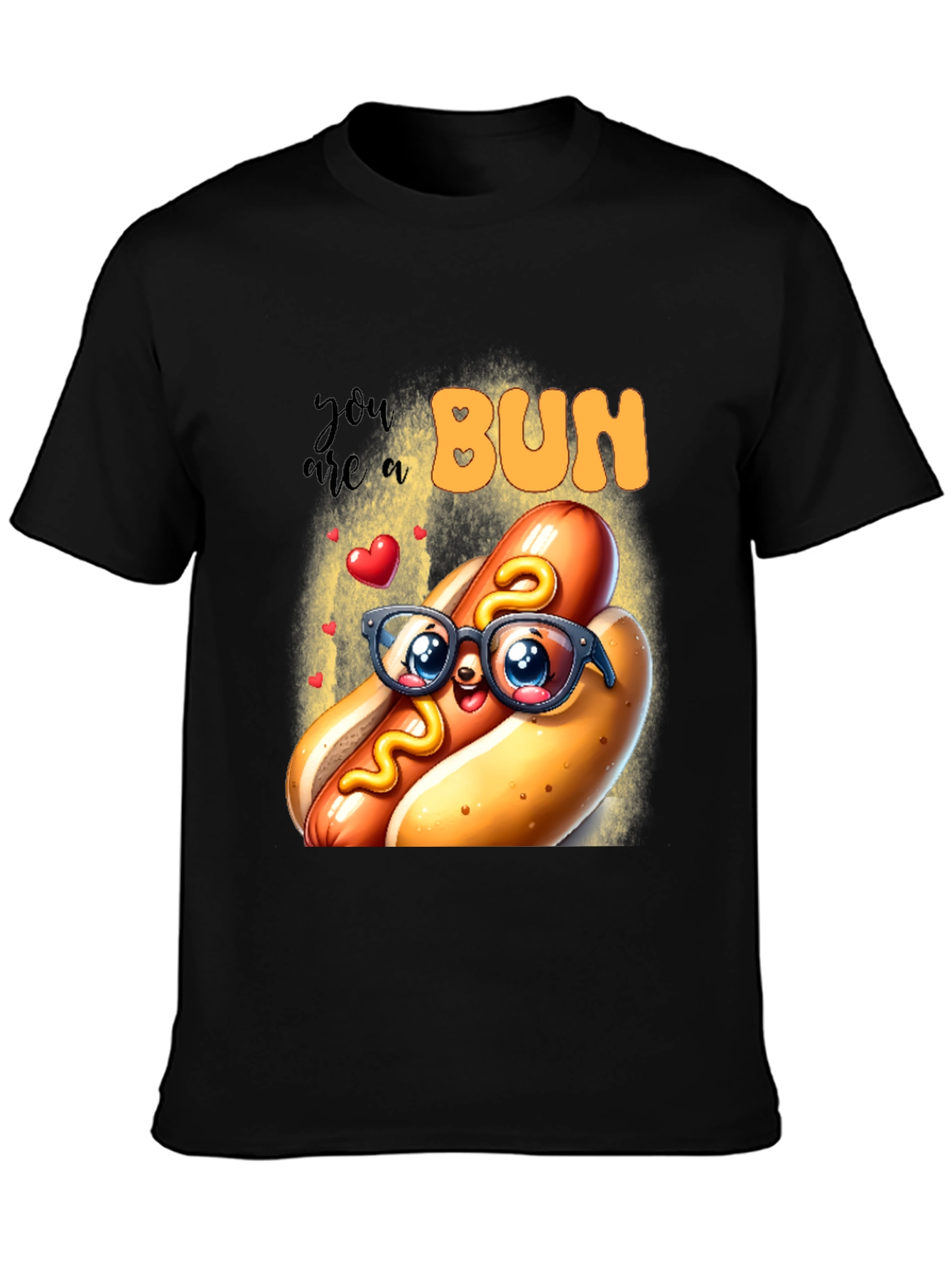 Cute Hotdog Graphic T-Shirt - You are a Bun