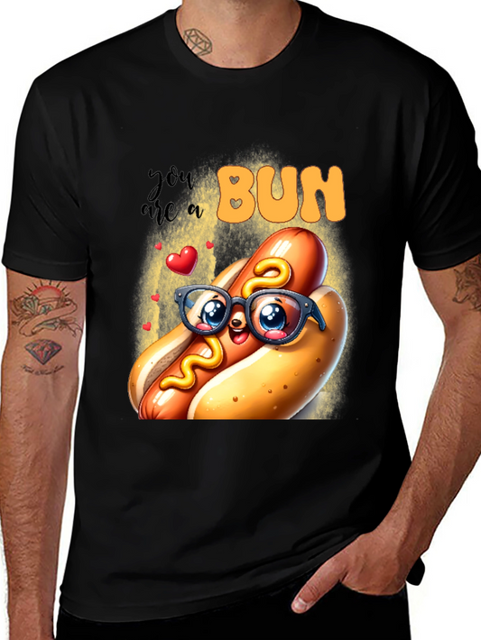 Cute Hotdog Graphic T-Shirt - You are a Bun