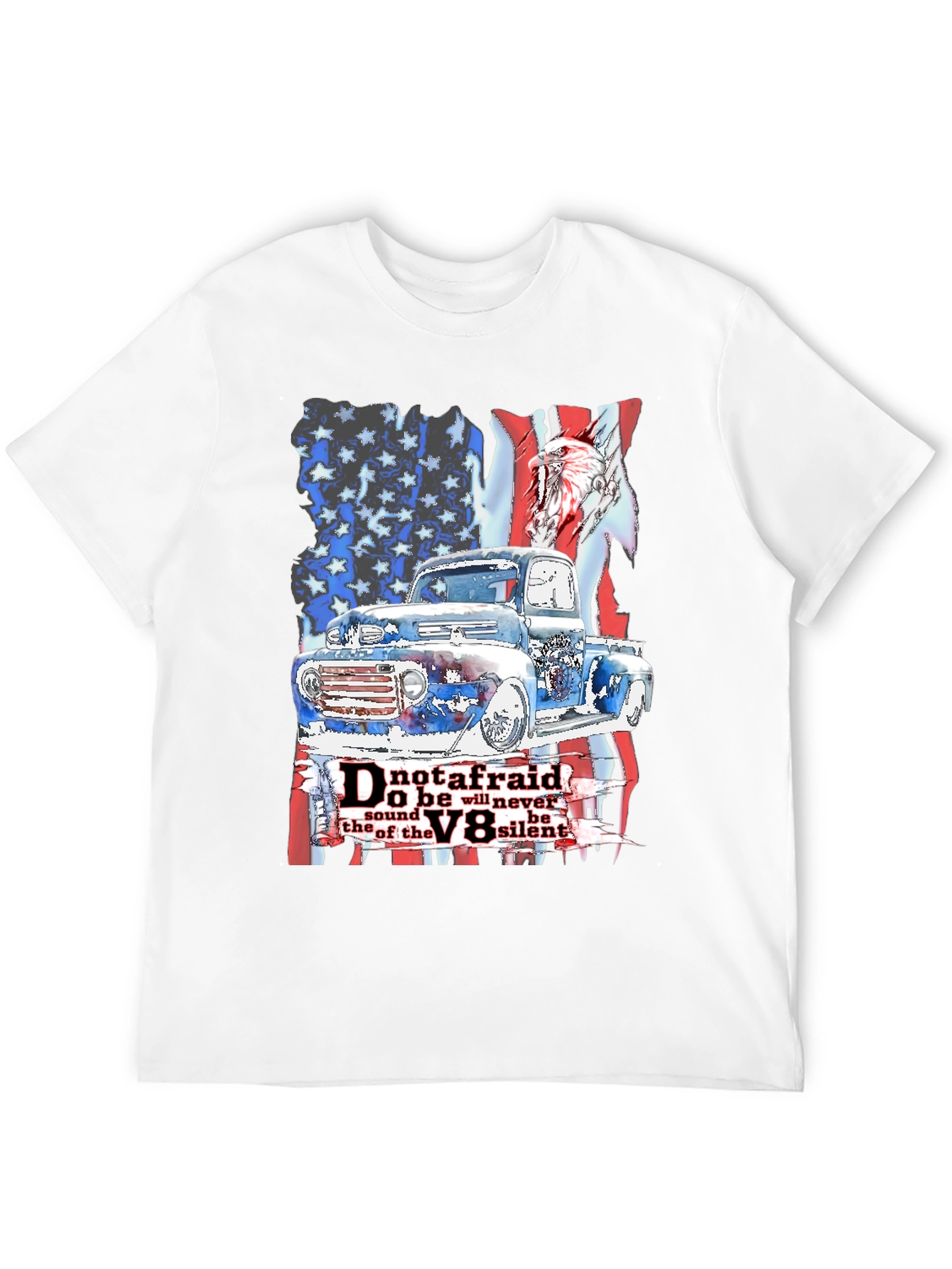 Patriotic Truck V8 T-Shirt