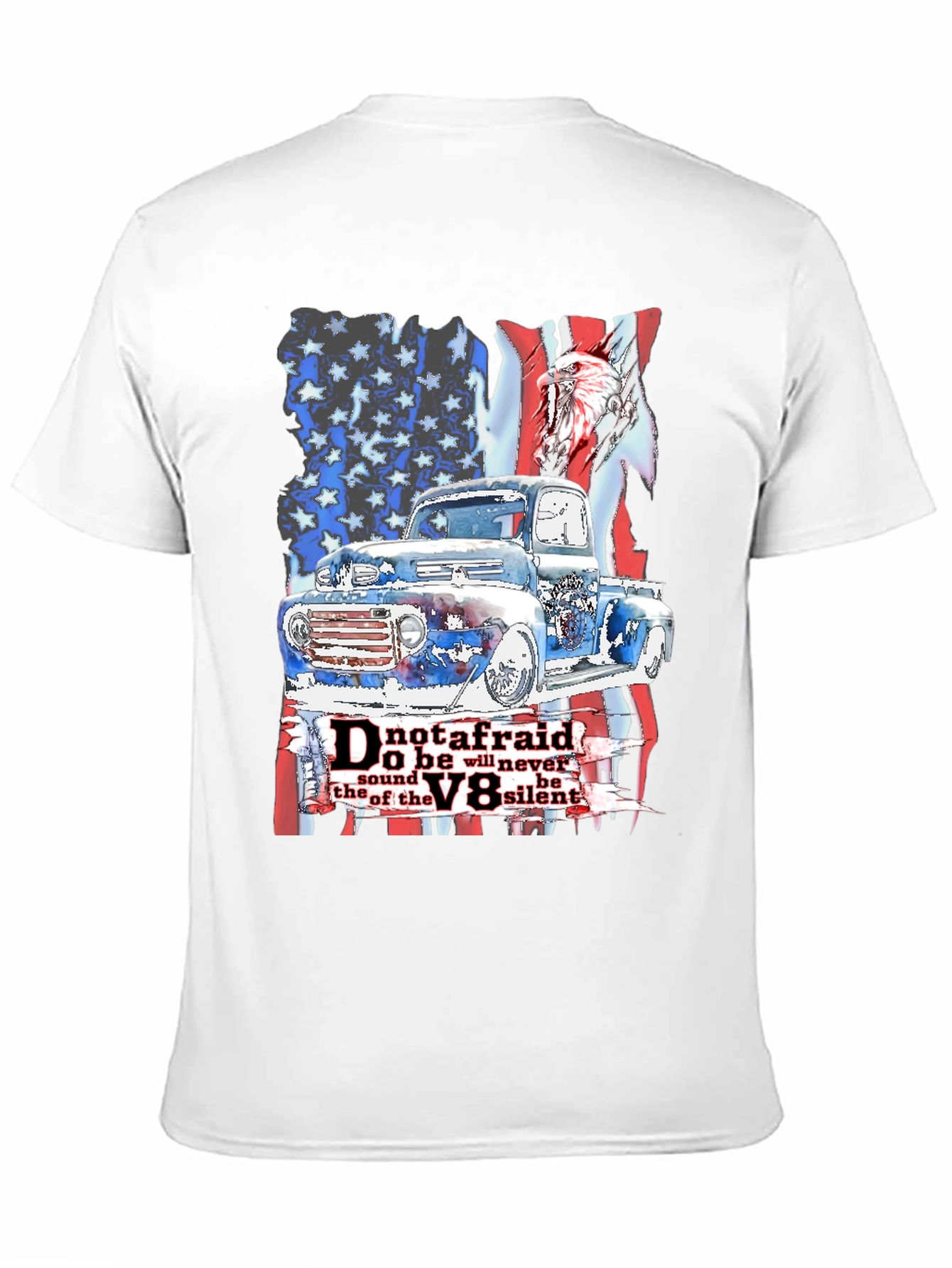 Patriotic Truck V8 T-Shirt