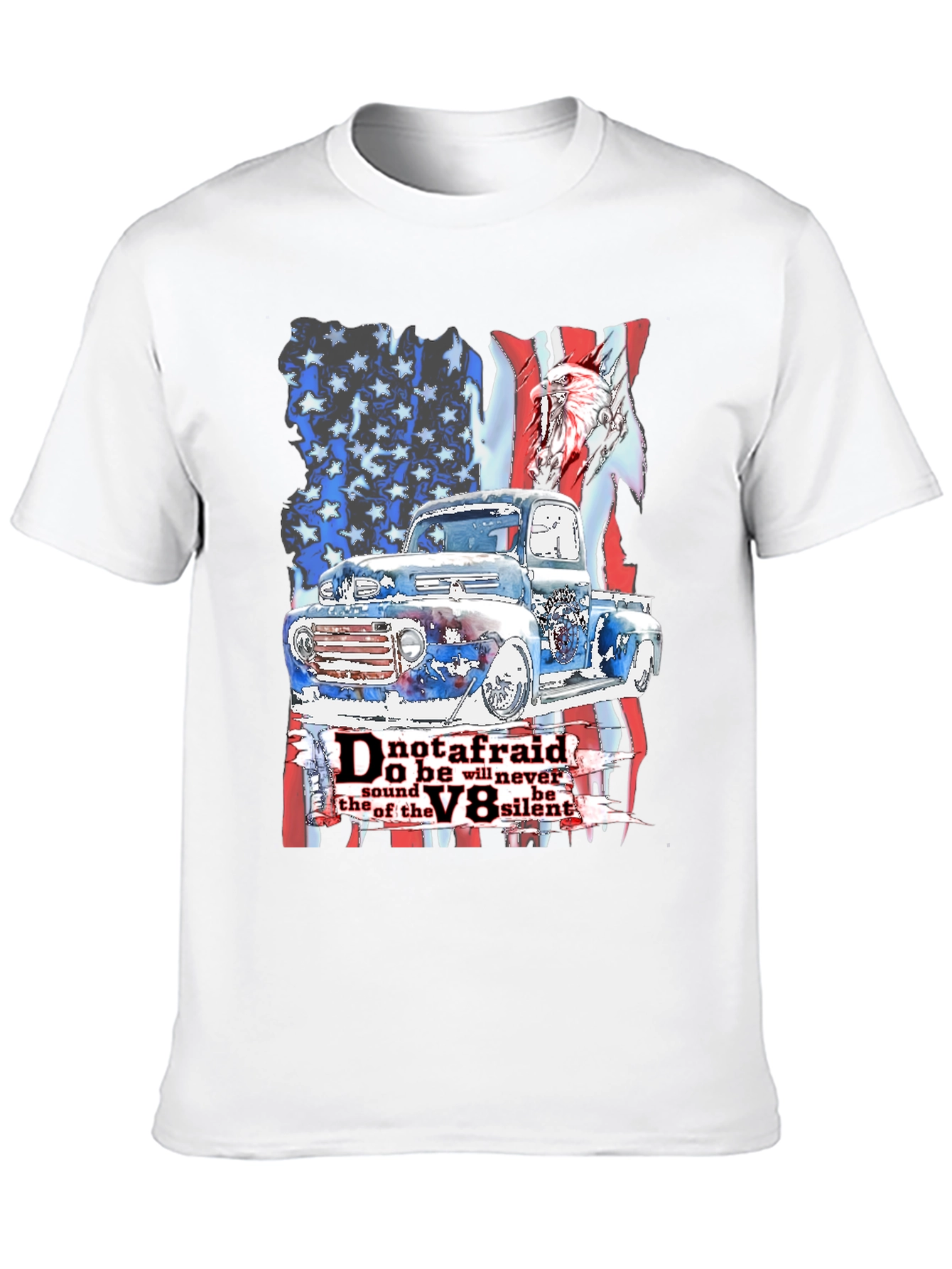 Patriotic Truck V8 T-Shirt