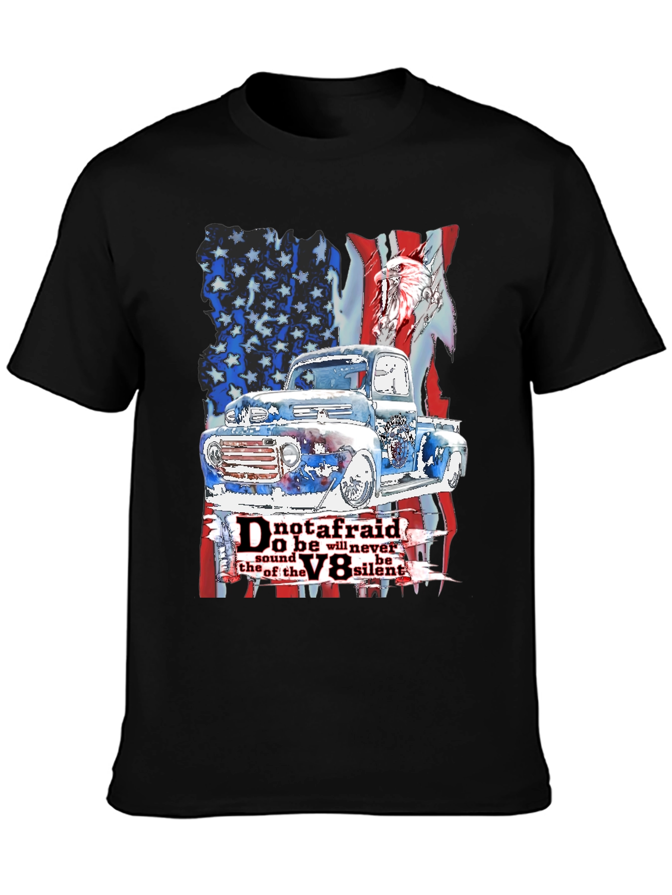 Patriotic Truck V8 T-Shirt