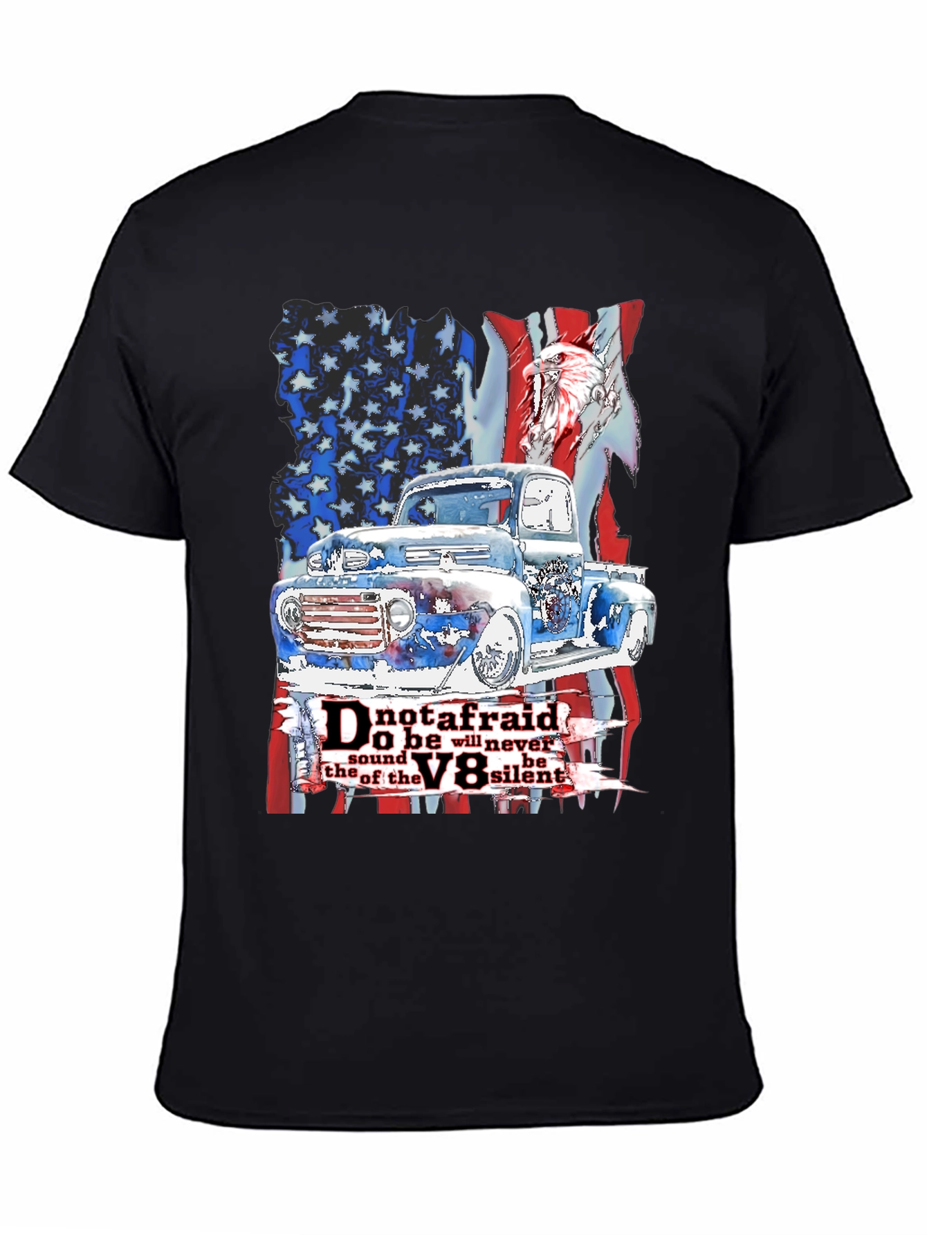 Patriotic Truck V8 T-Shirt