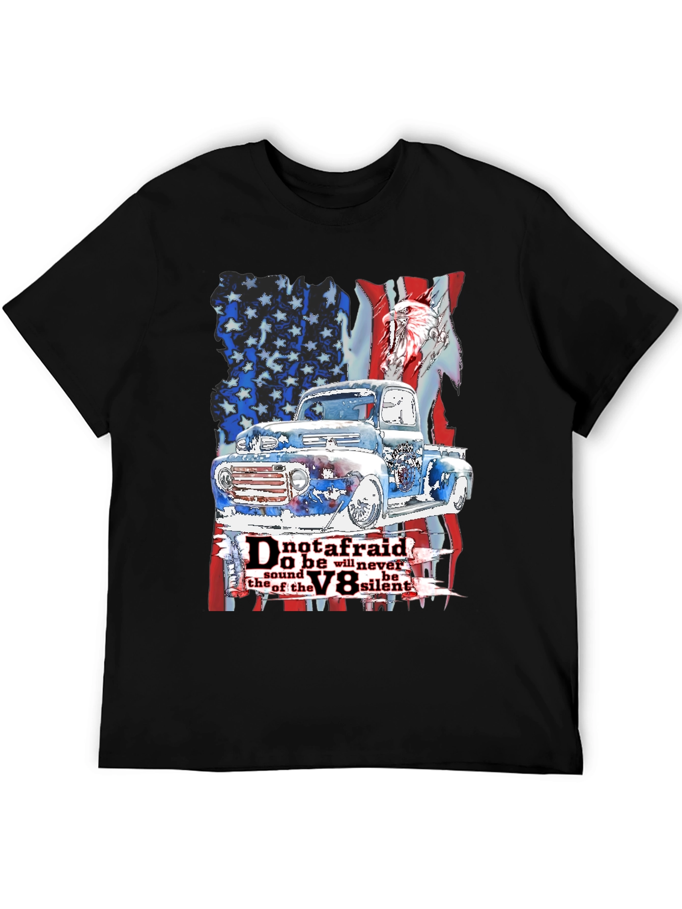 Patriotic Truck V8 T-Shirt