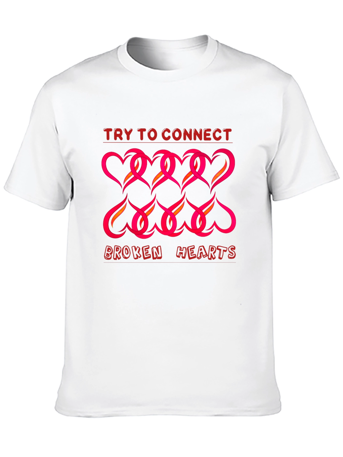Try to Connect Broken Hearts Graphic T-Shirt