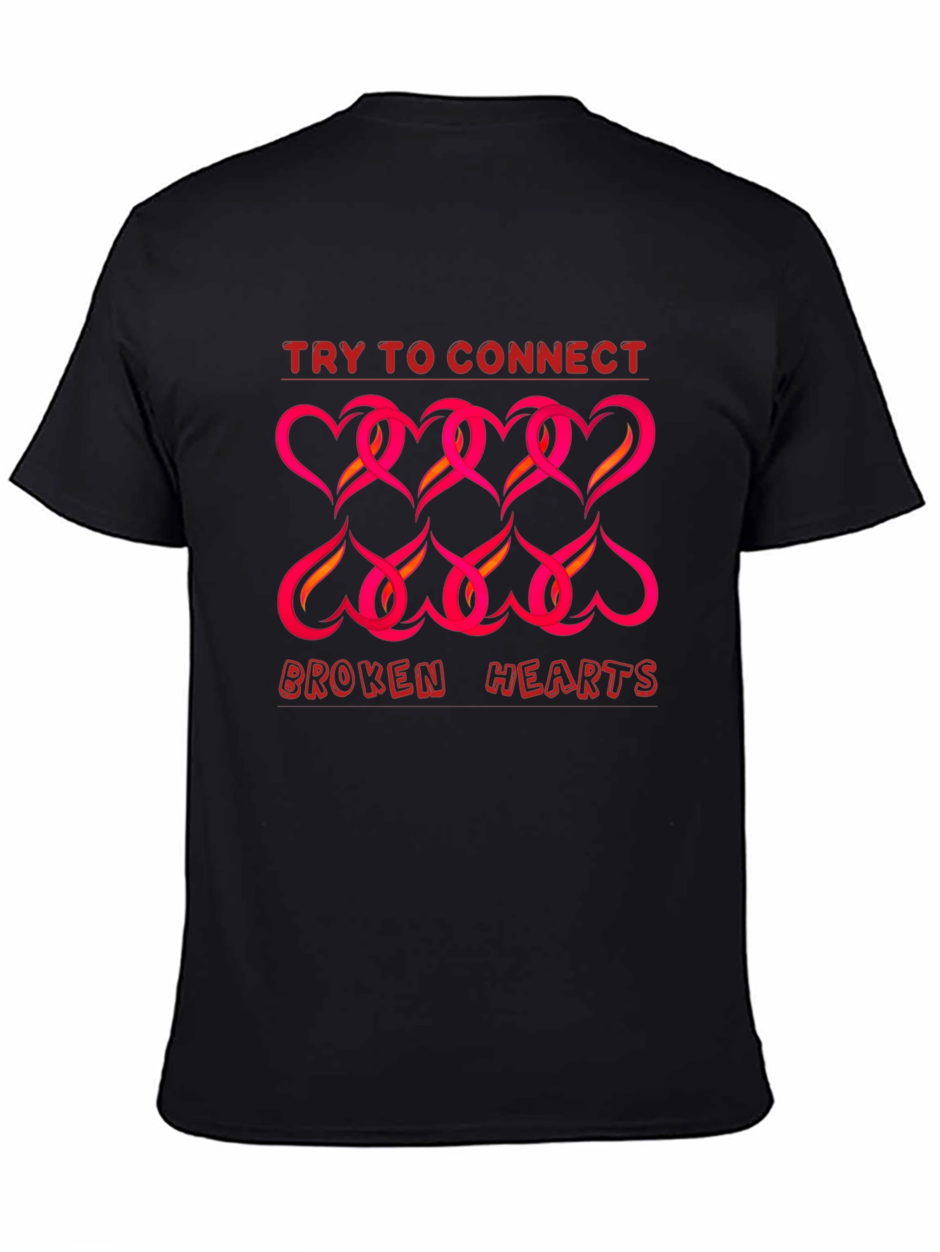 Try to Connect Broken Hearts Graphic T-Shirt