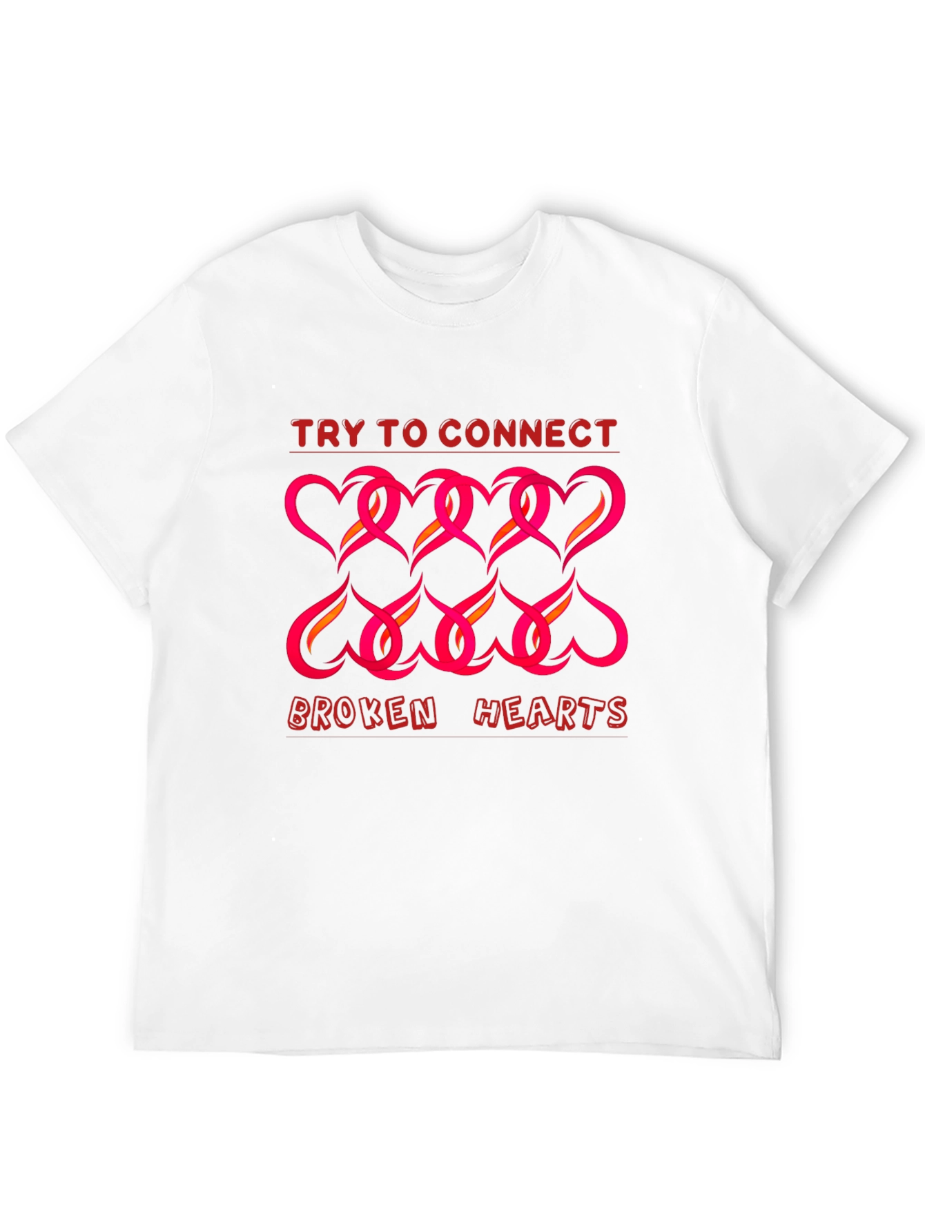 Try to Connect Broken Hearts Graphic T-Shirt