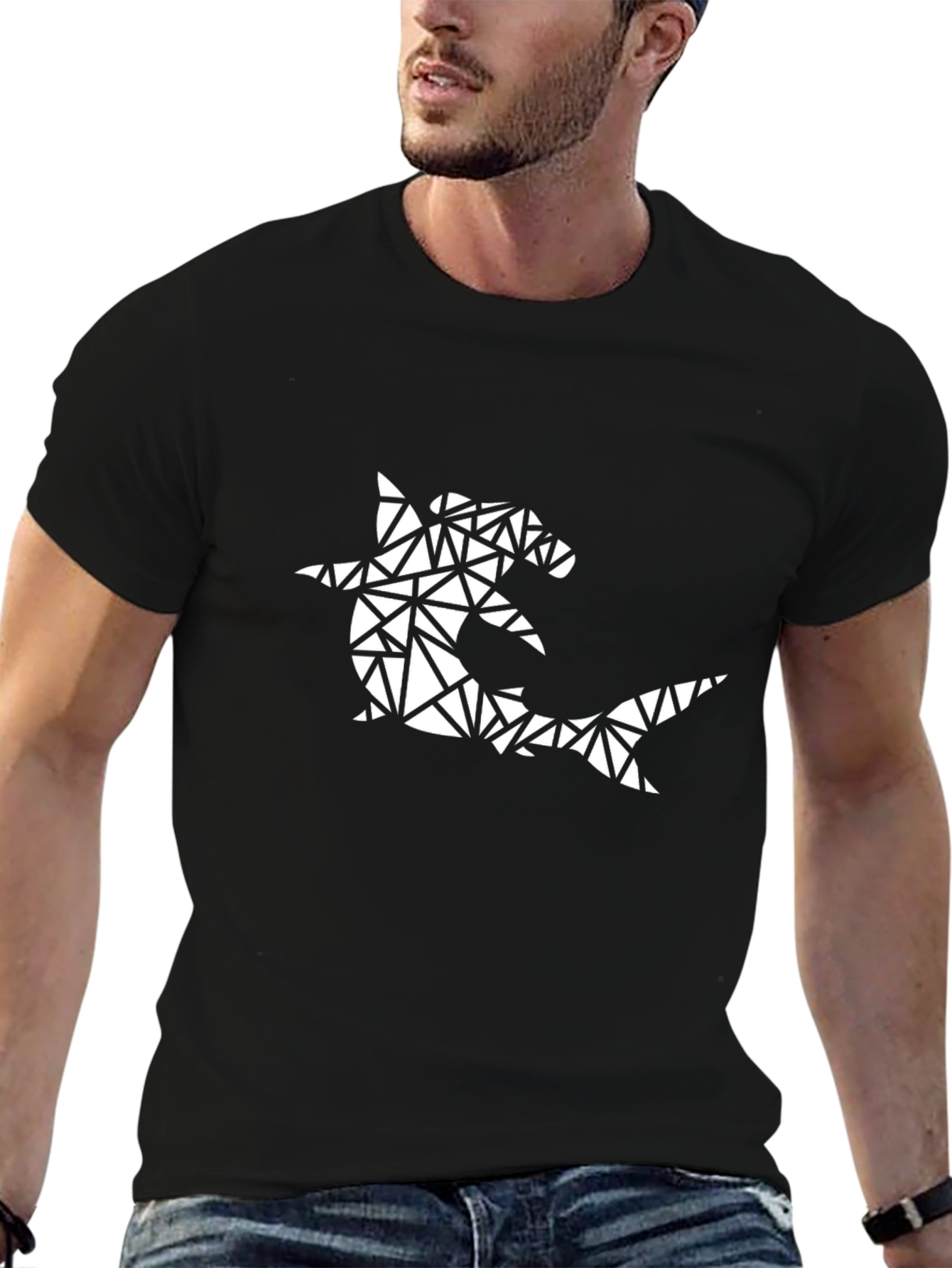 Geometric Hammerhead Shark T-Shirt