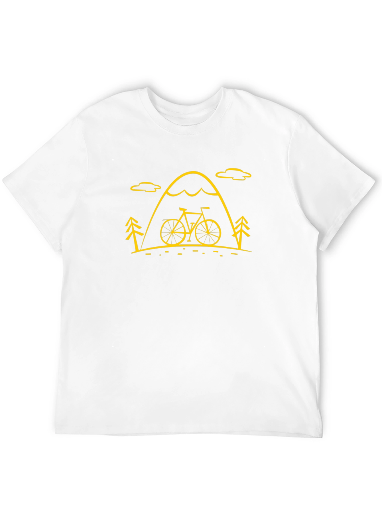 Mountain Bike Graphic Tee - Black Cotton Blend Shirt