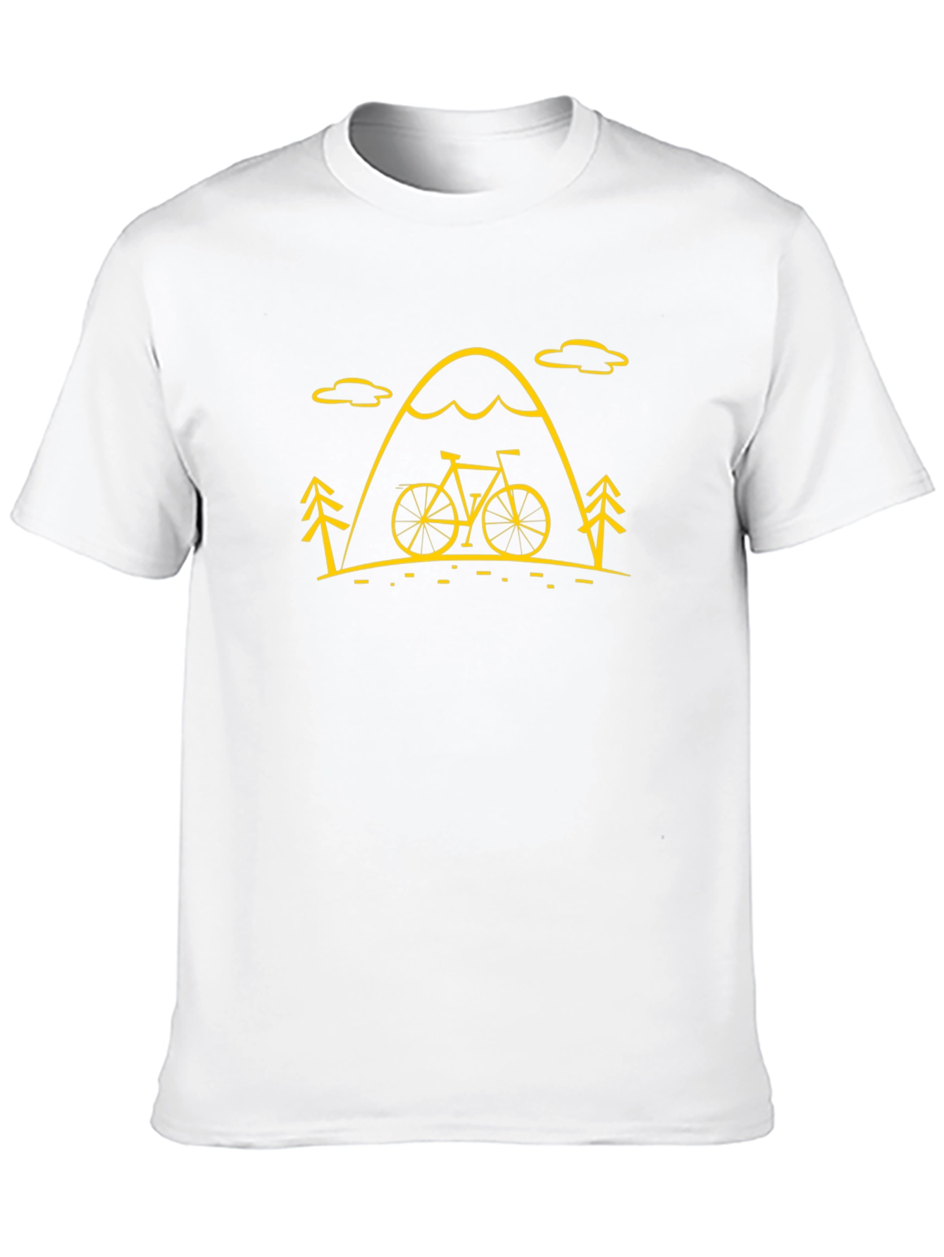 Mountain Bike Graphic Tee - Black Cotton Blend Shirt