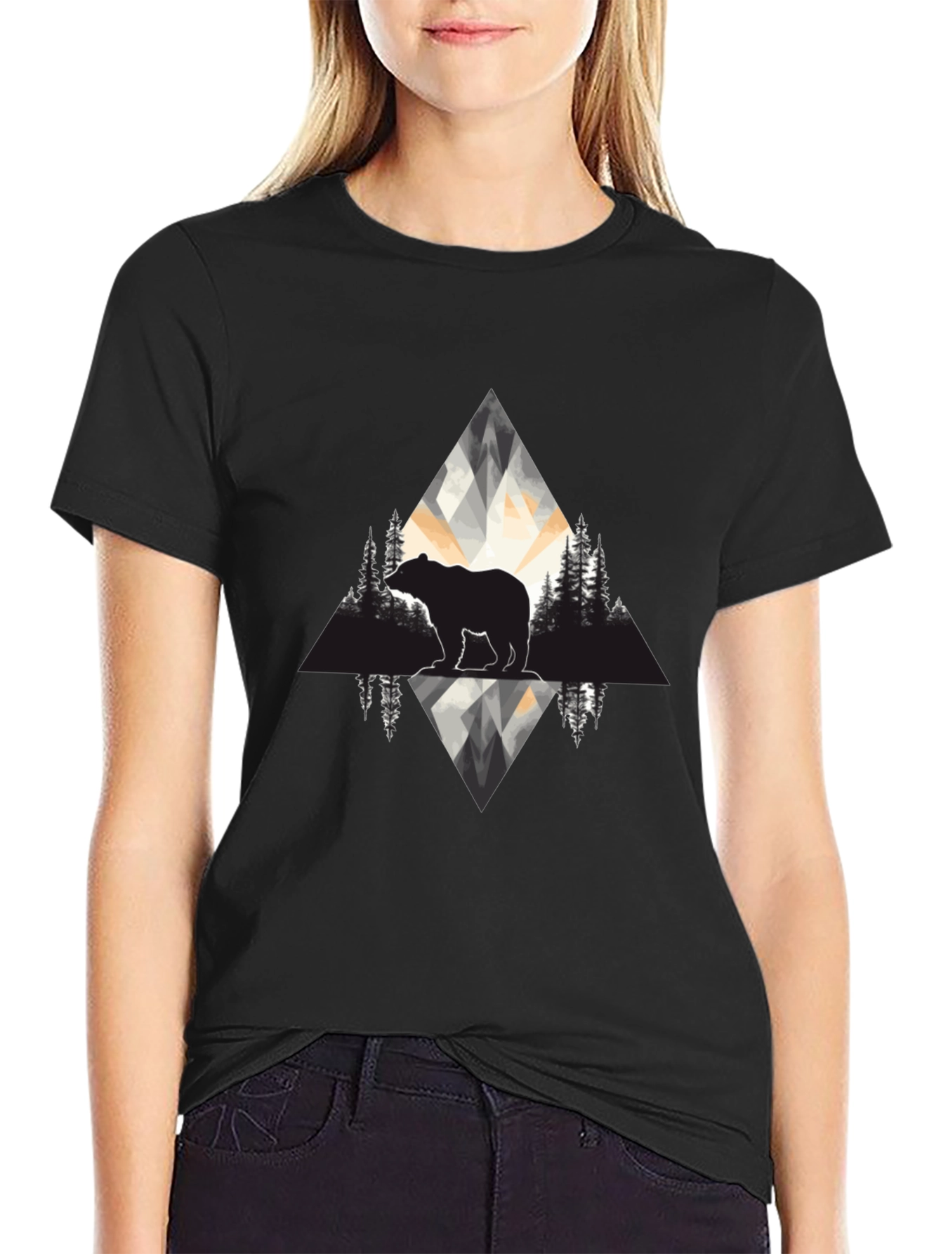 Black Bear Graphic Tee - Mountain Wilderness Design