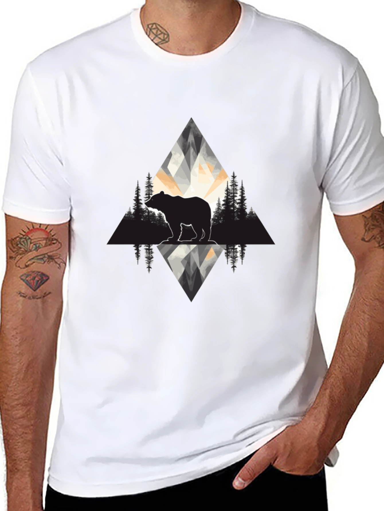 Black Bear Graphic Tee - Mountain Wilderness Design