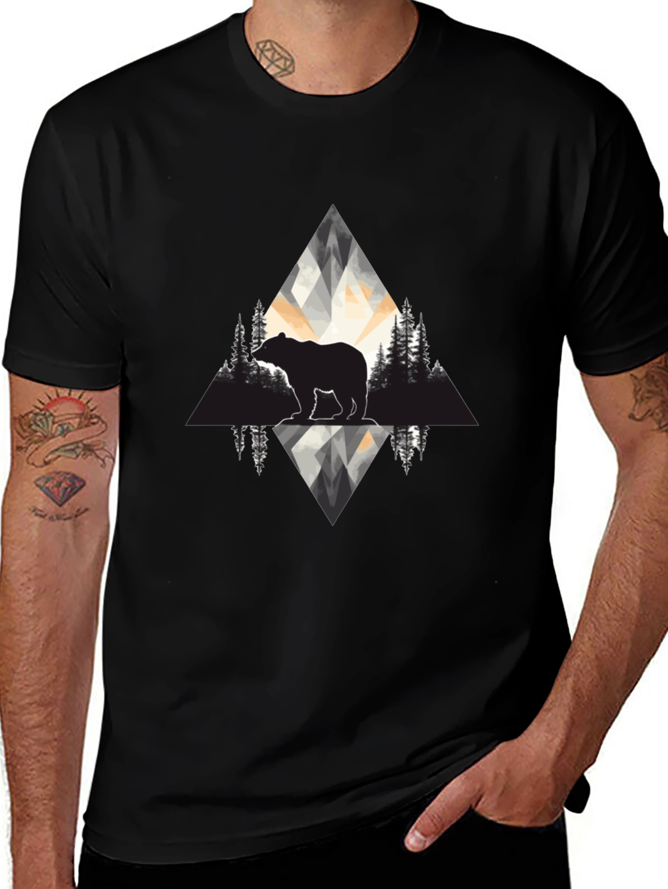 Black Bear Graphic Tee - Mountain Wilderness Design